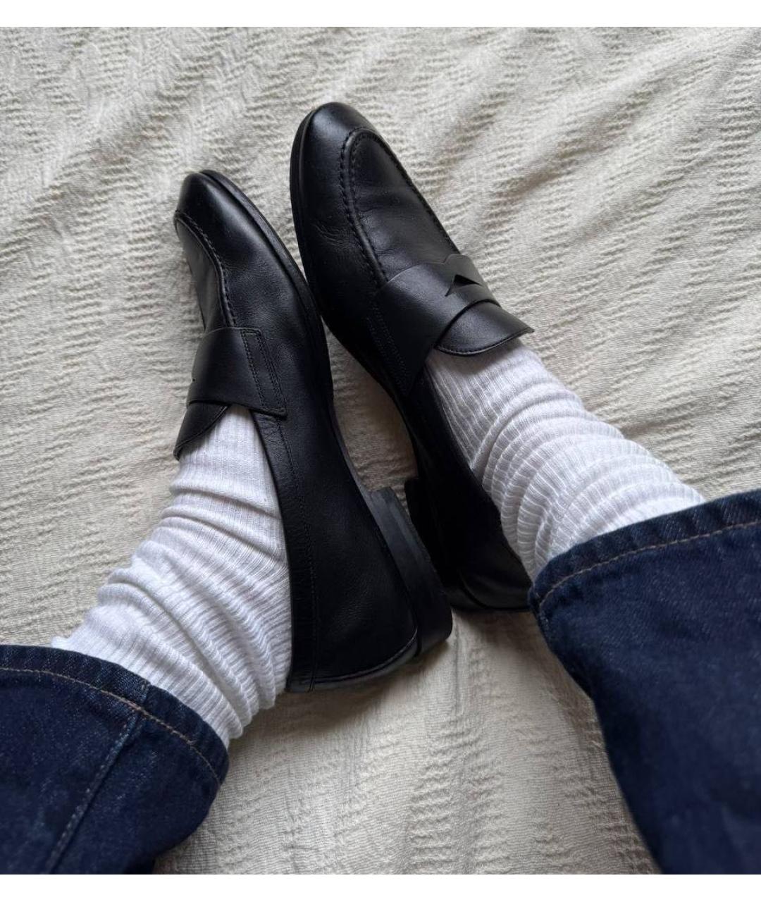 SANTONI Черные кожаные лоферы, фото 4