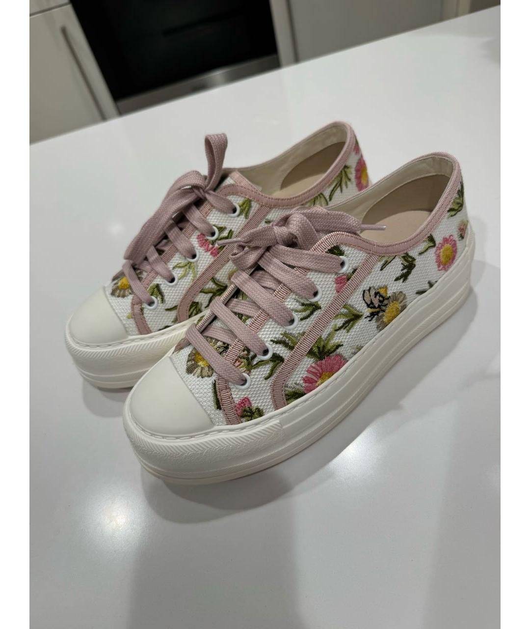 CHRISTIAN DIOR Мульти текстильные кеды, фото 2