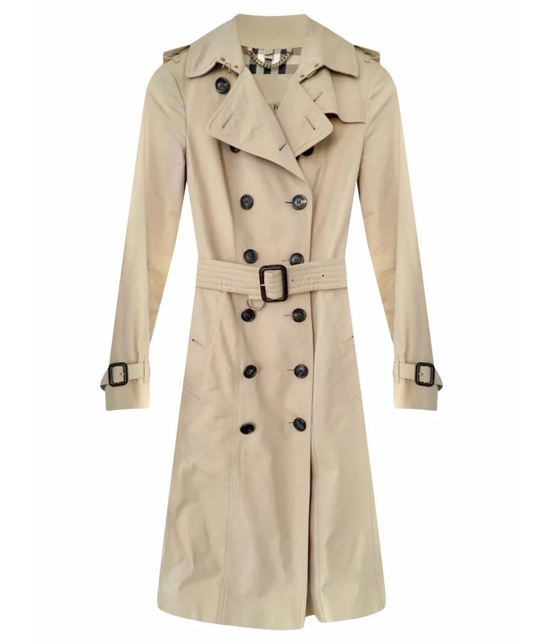 BURBERRY Бежевый хлопковый тренч/плащ, фото 9