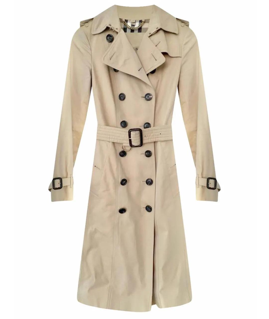 BURBERRY Бежевый хлопковый тренч/плащ, фото 1