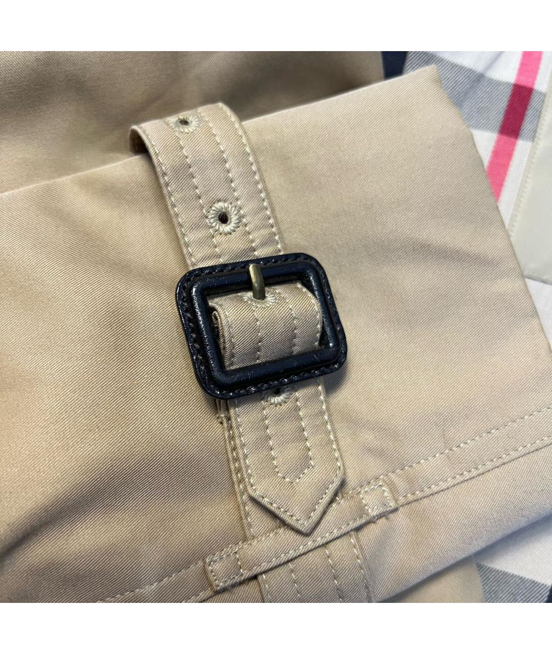 BURBERRY Бежевый хлопковый тренч/плащ, фото 6