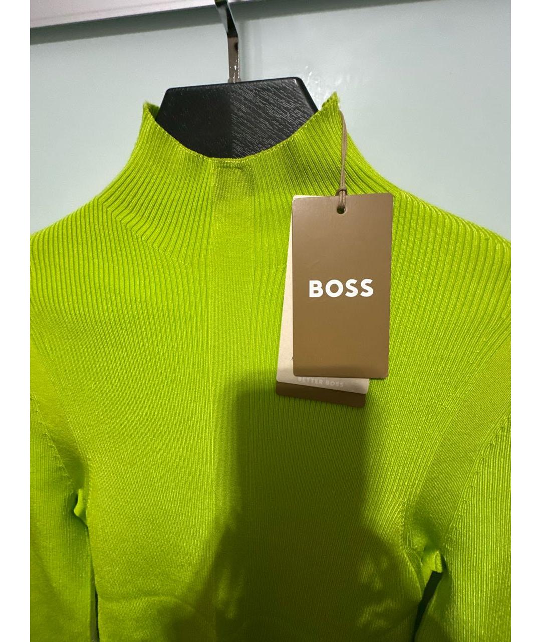 HUGO BOSS Зеленая вискозная водолазка, фото 3