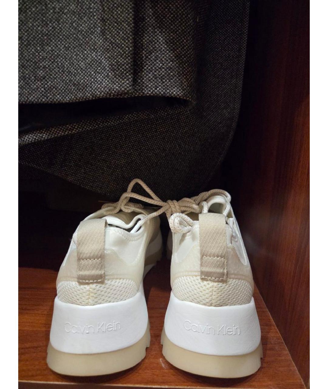 CALVIN KLEIN Белые кроссовки, фото 4