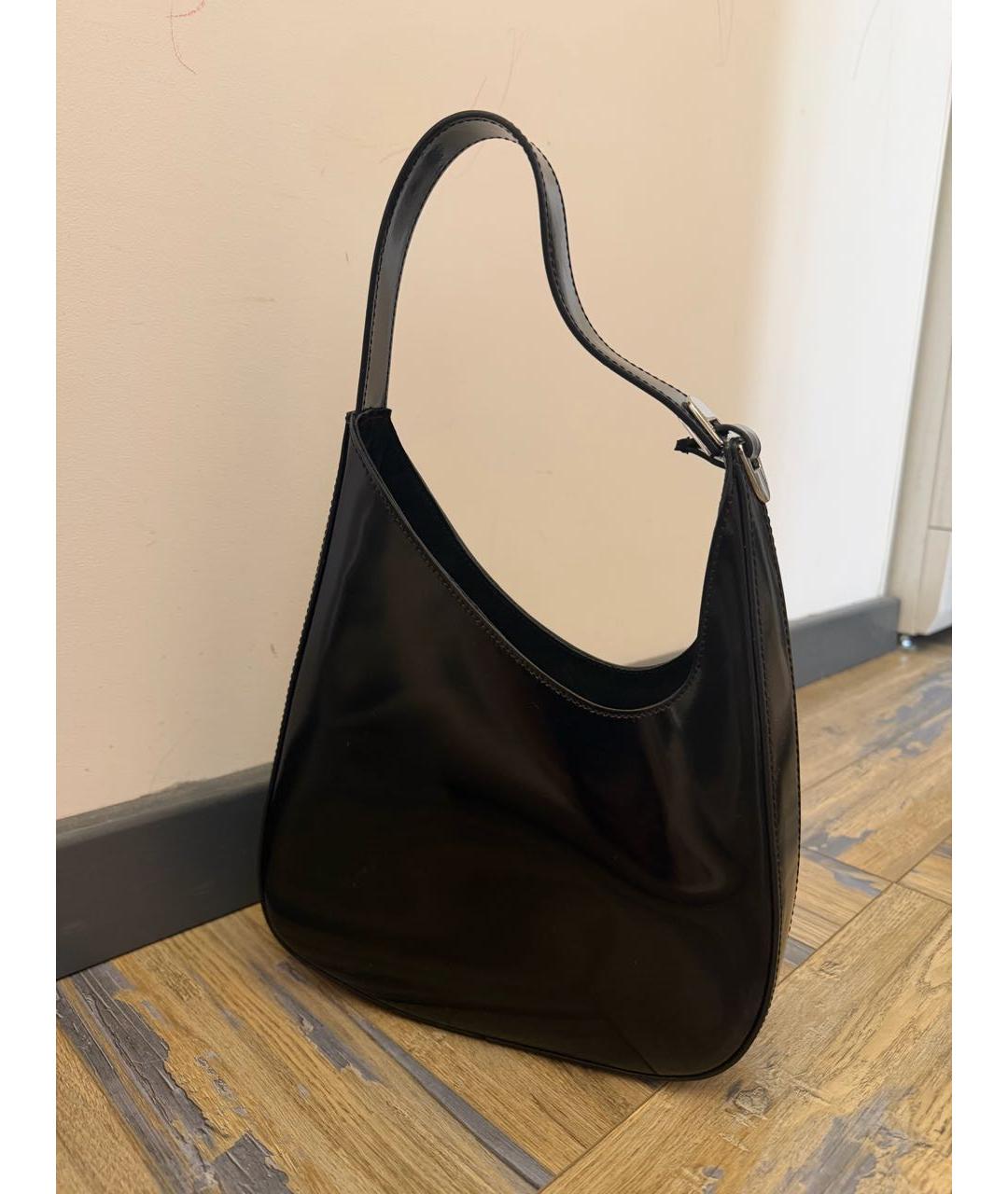 COCCINELLE Черная кожаная сумка с короткими ручками, фото 3