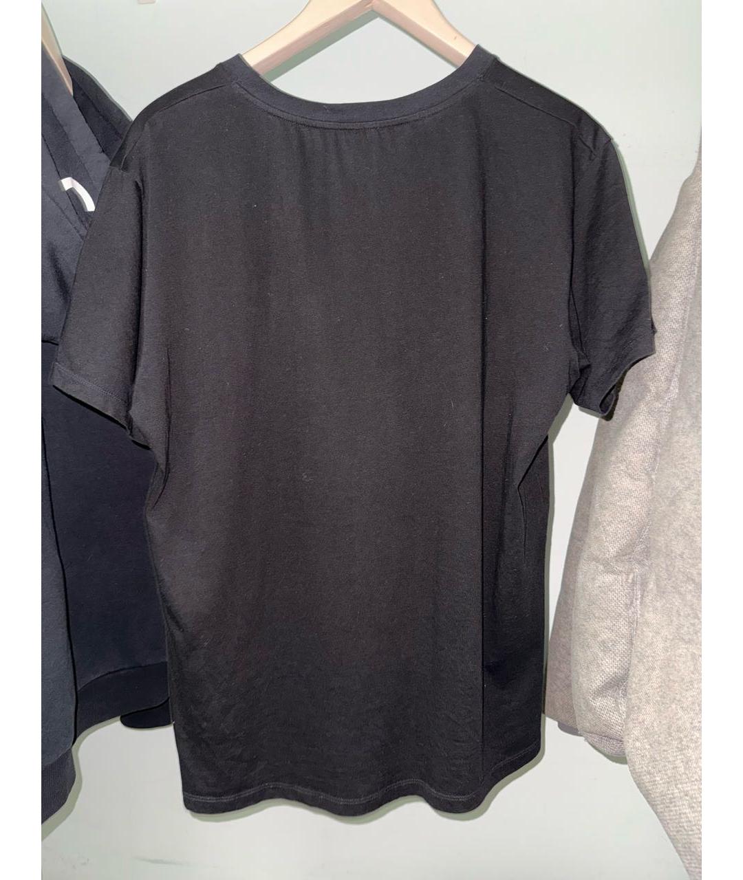 GUCCI Черная хлопковая футболка, фото 2