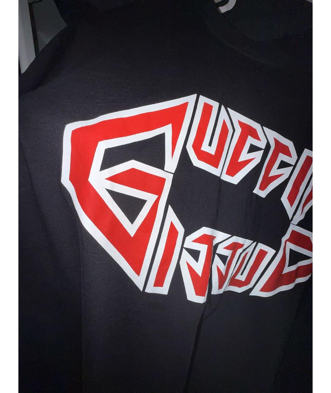 GUCCI Черная хлопковая футболка, фото 3
