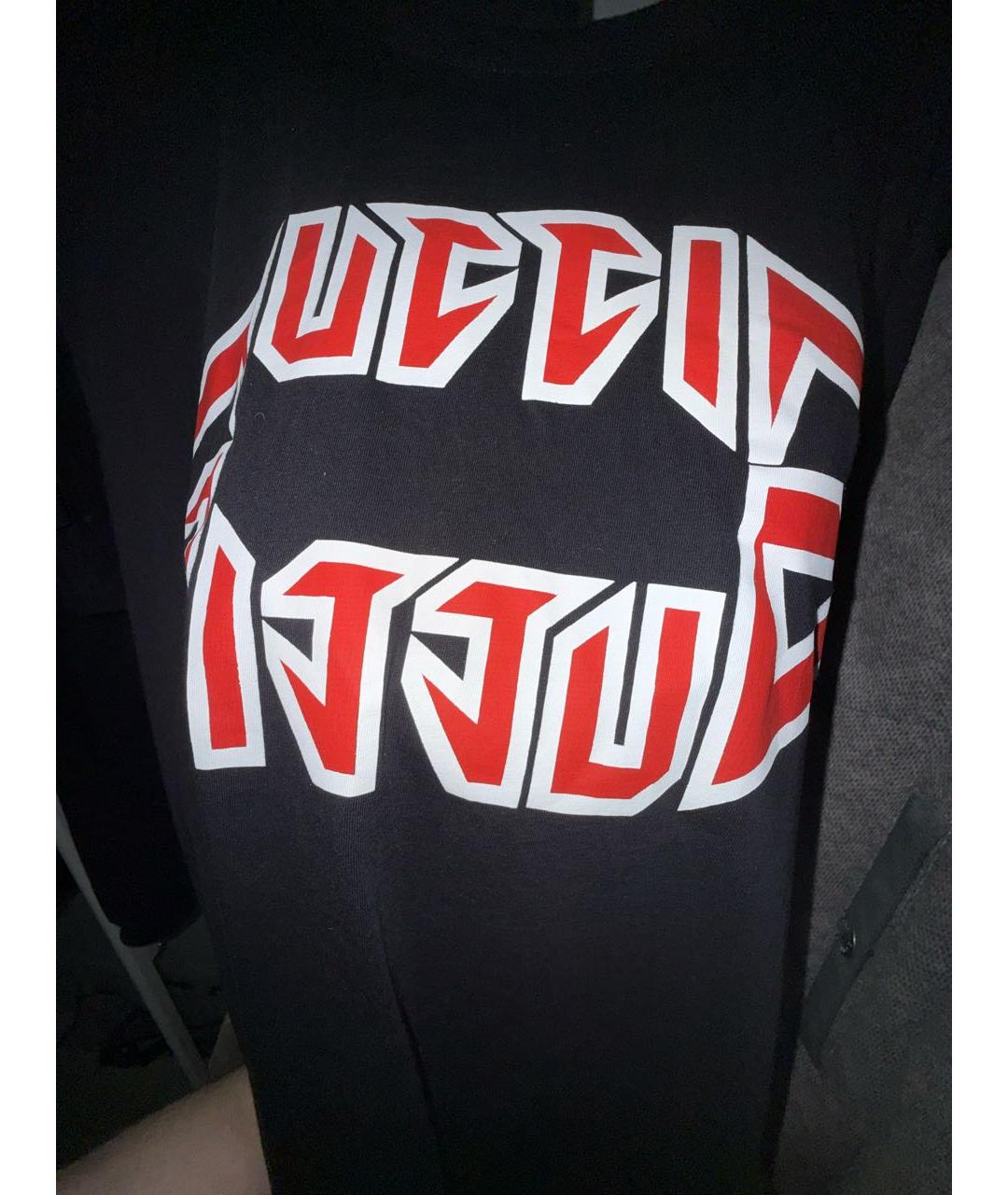 GUCCI Черная хлопковая футболка, фото 4