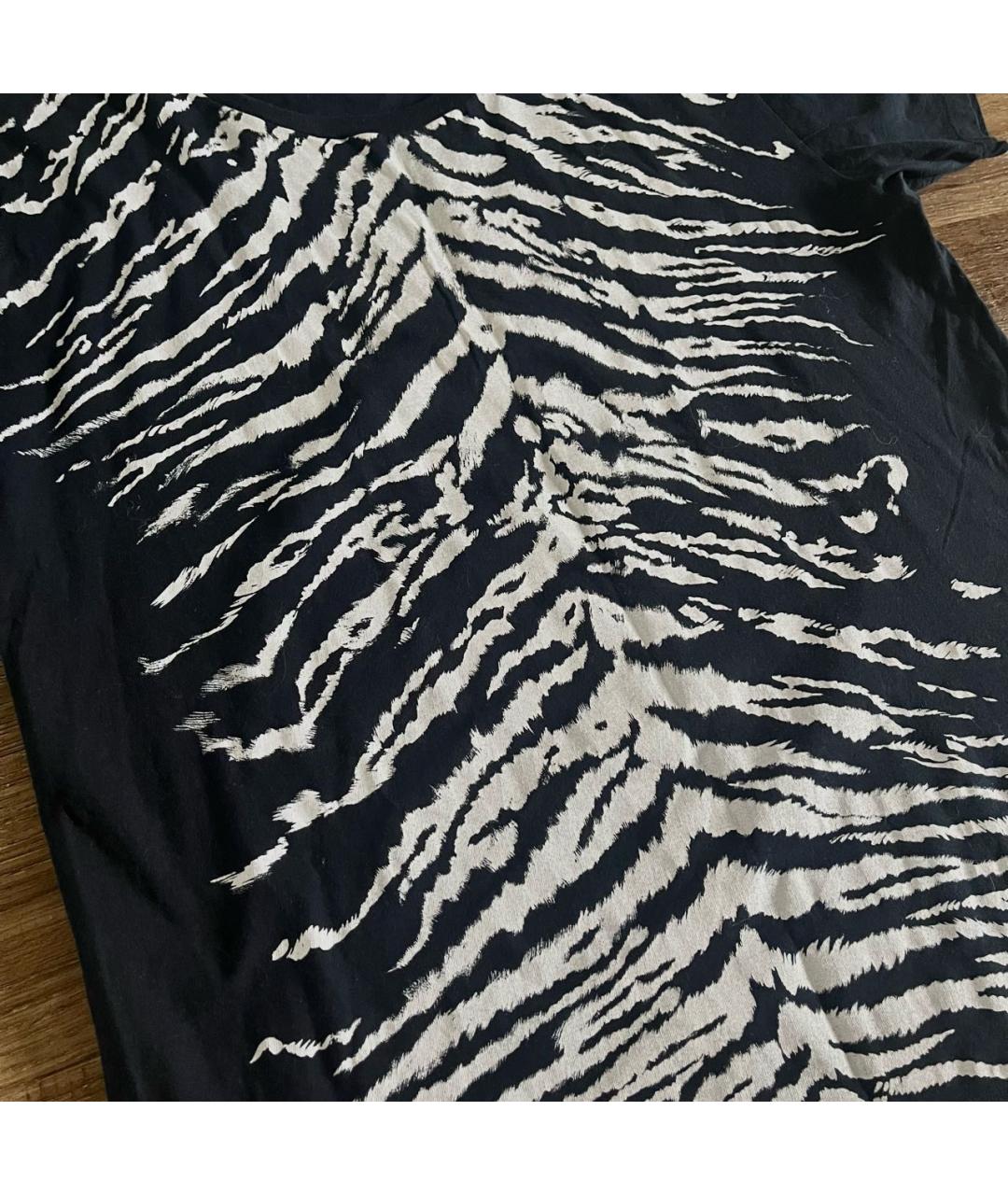 SAINT LAURENT Черная хлопковая футболка, фото 2