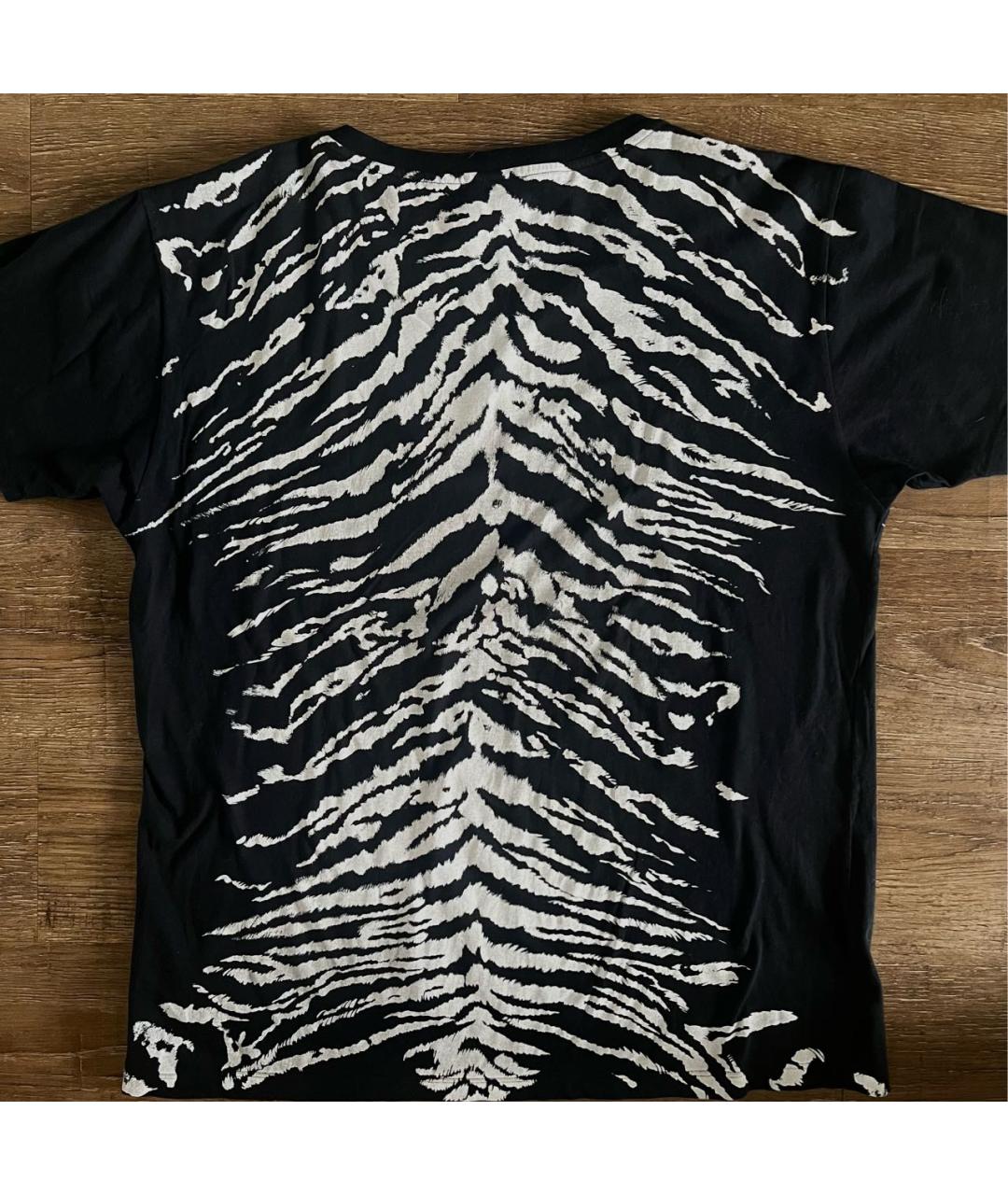 SAINT LAURENT Черная хлопковая футболка, фото 4