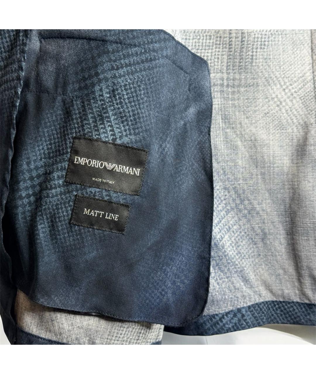 EMPORIO ARMANI Темно-синий шерстяной пиджак, фото 7