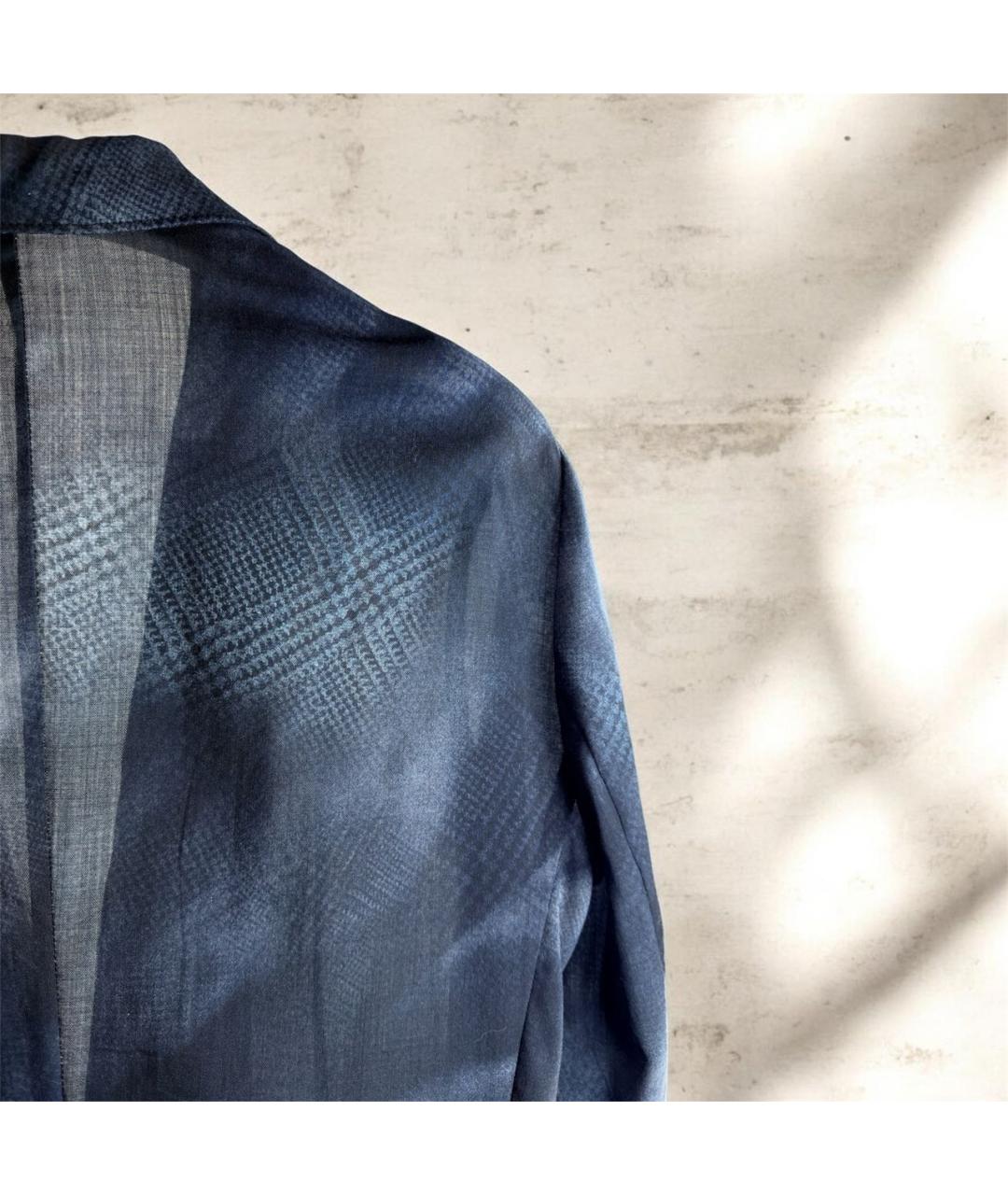 EMPORIO ARMANI Темно-синий шерстяной пиджак, фото 5