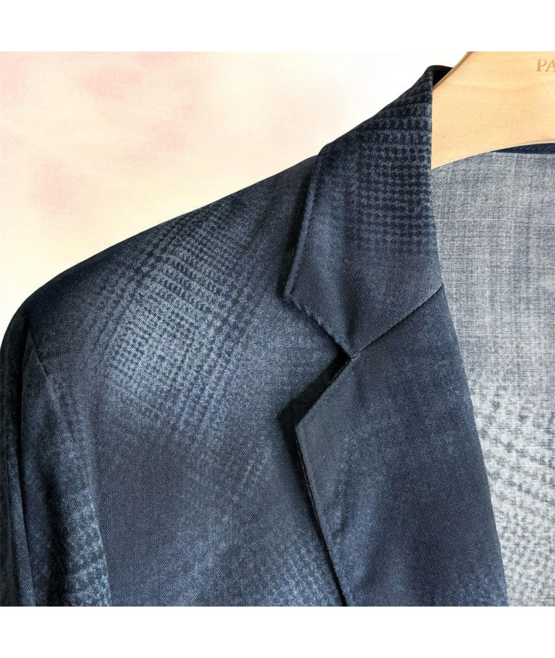 EMPORIO ARMANI Темно-синий шерстяной пиджак, фото 2