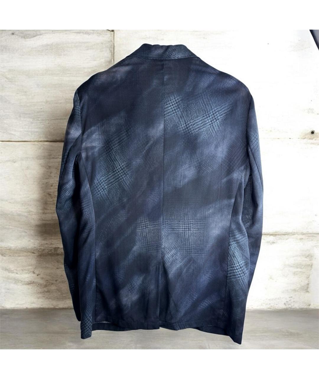 EMPORIO ARMANI Темно-синий шерстяной пиджак, фото 4