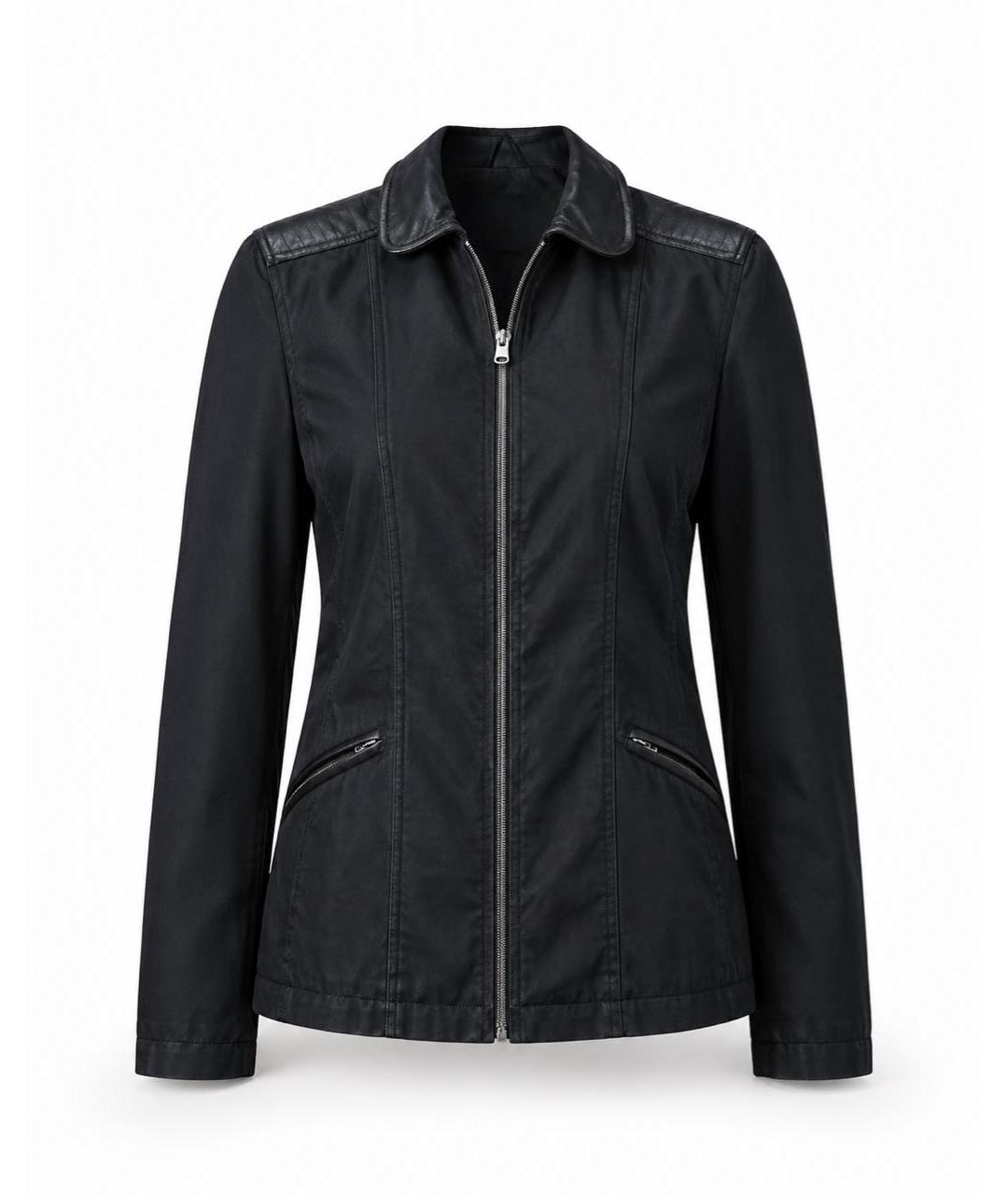 PRADA Черная кожаная куртка, фото 1