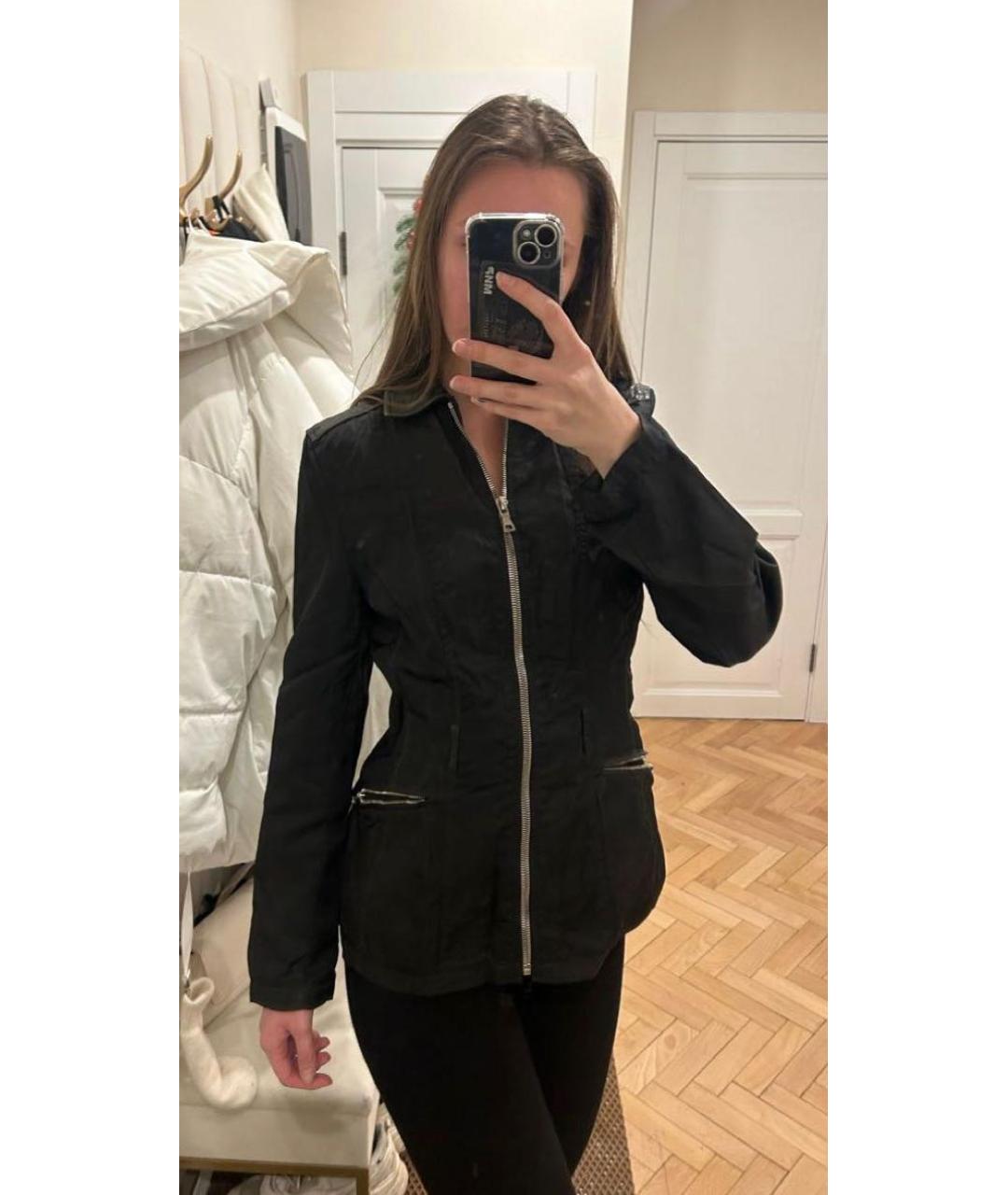 PRADA Черная кожаная куртка, фото 6