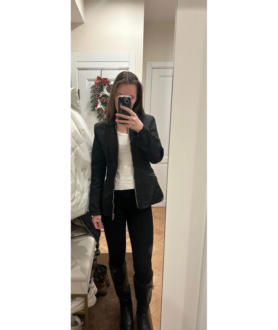 PRADA Черная кожаная куртка, фото 5