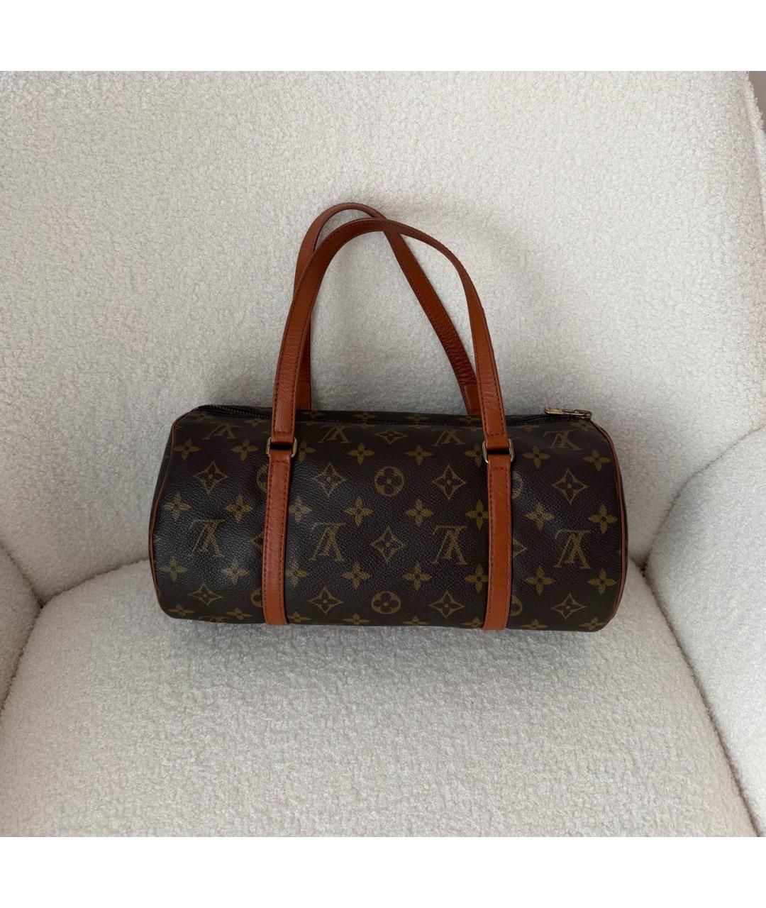 LOUIS VUITTON Коричневая сумка с короткими ручками, фото 9