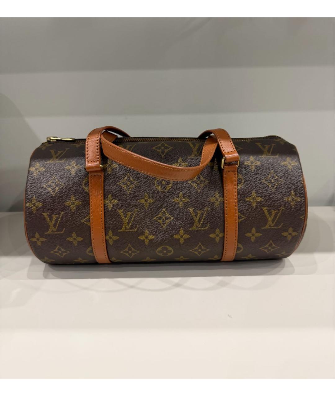 LOUIS VUITTON Коричневая сумка с короткими ручками, фото 3