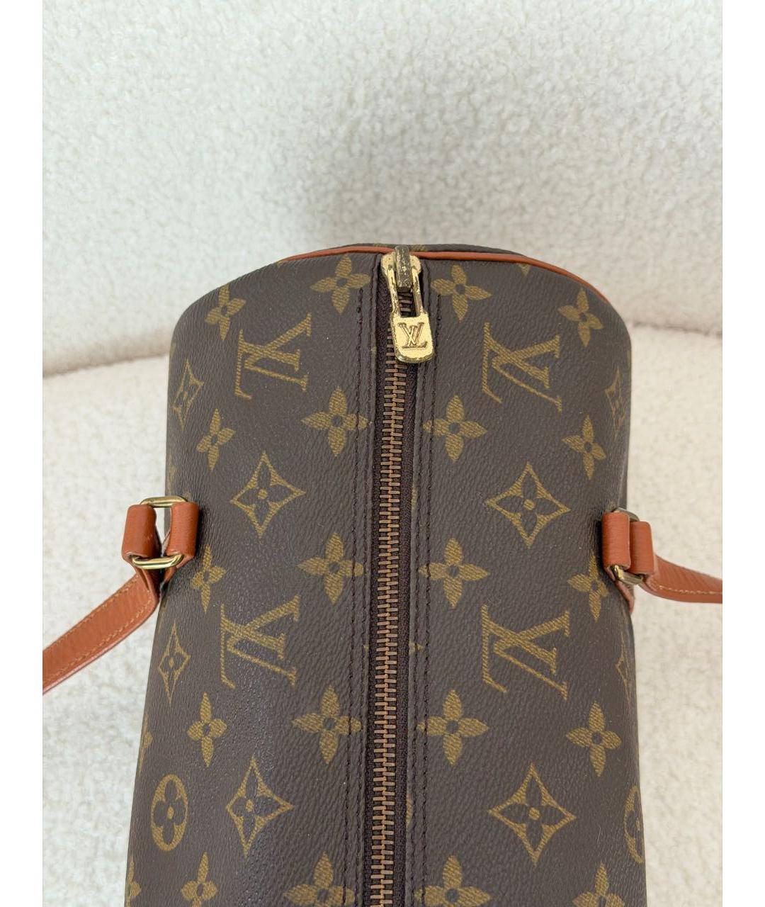 LOUIS VUITTON Коричневая сумка с короткими ручками, фото 7