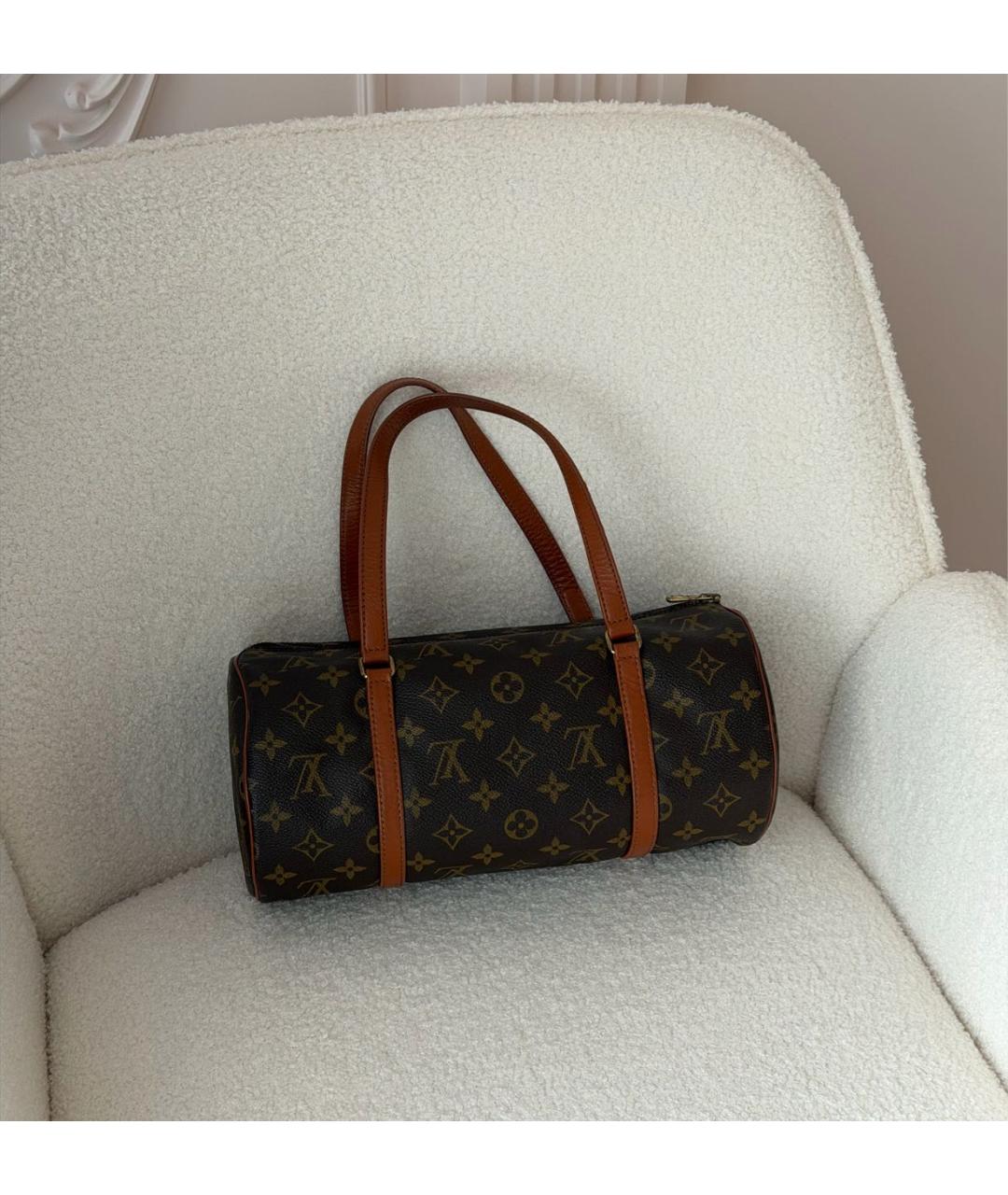 LOUIS VUITTON Коричневая сумка с короткими ручками, фото 2
