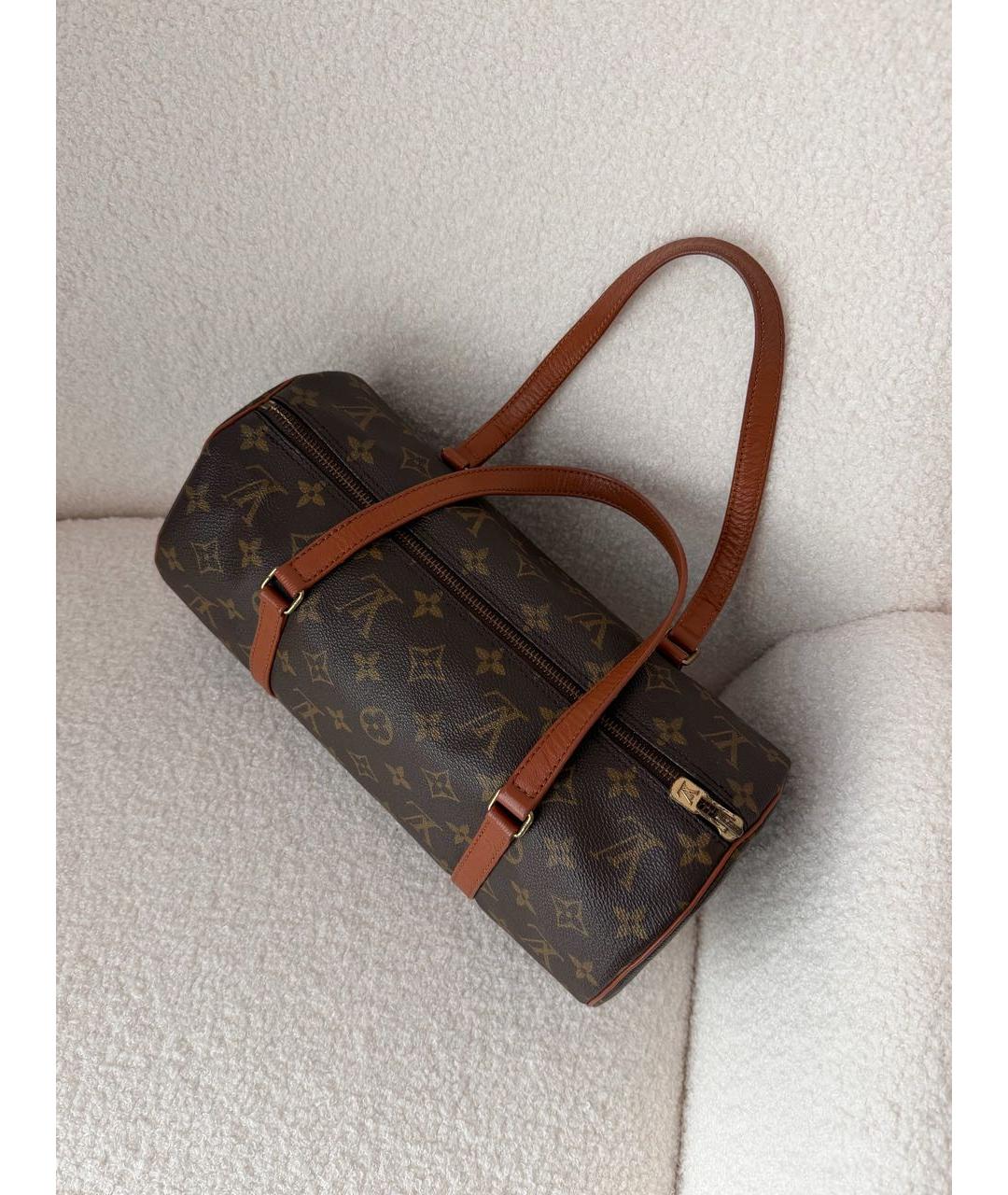 LOUIS VUITTON Коричневая сумка с короткими ручками, фото 6