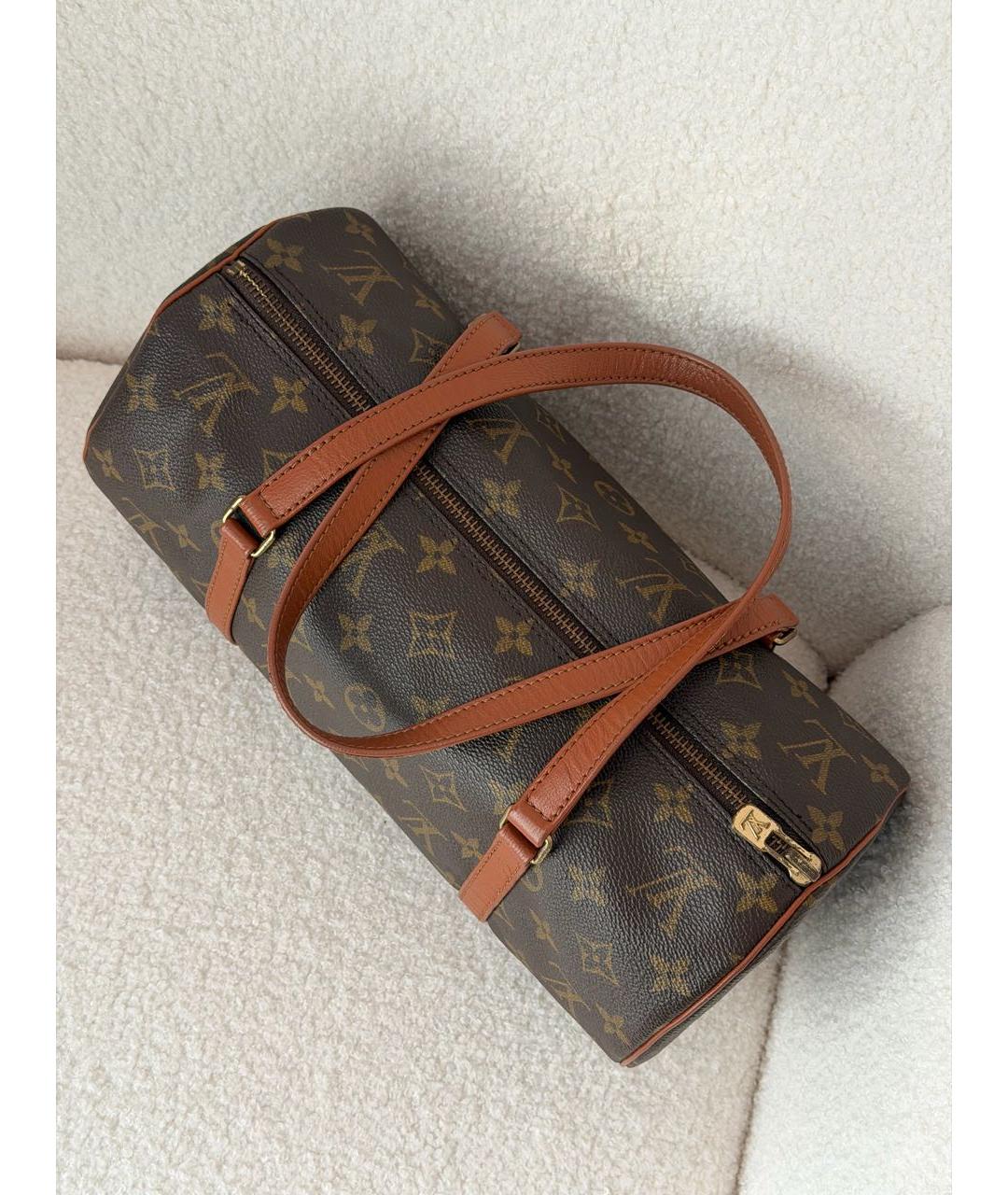 LOUIS VUITTON Коричневая сумка с короткими ручками, фото 8