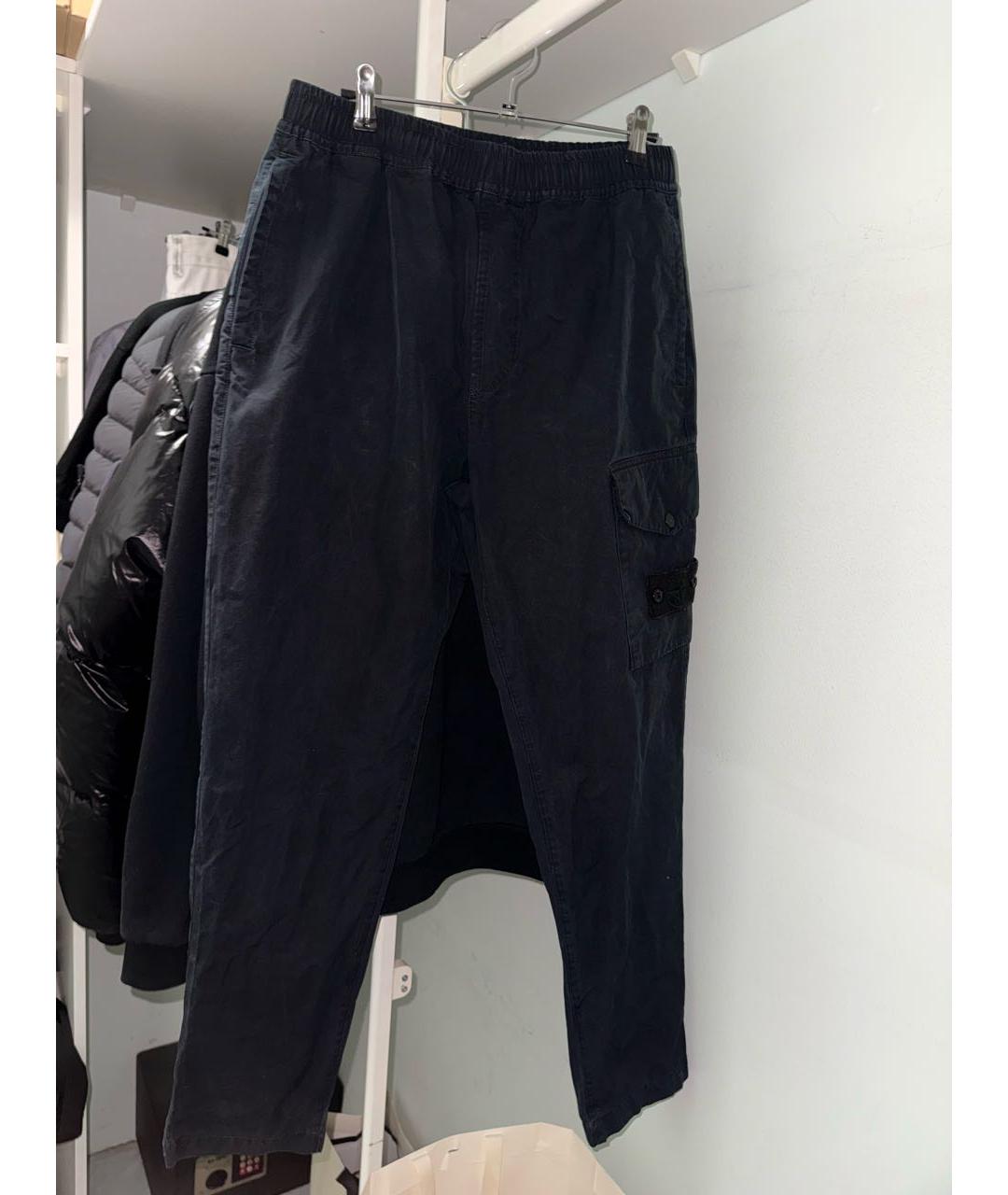 STONE ISLAND Темно-синие повседневные брюки, фото 5