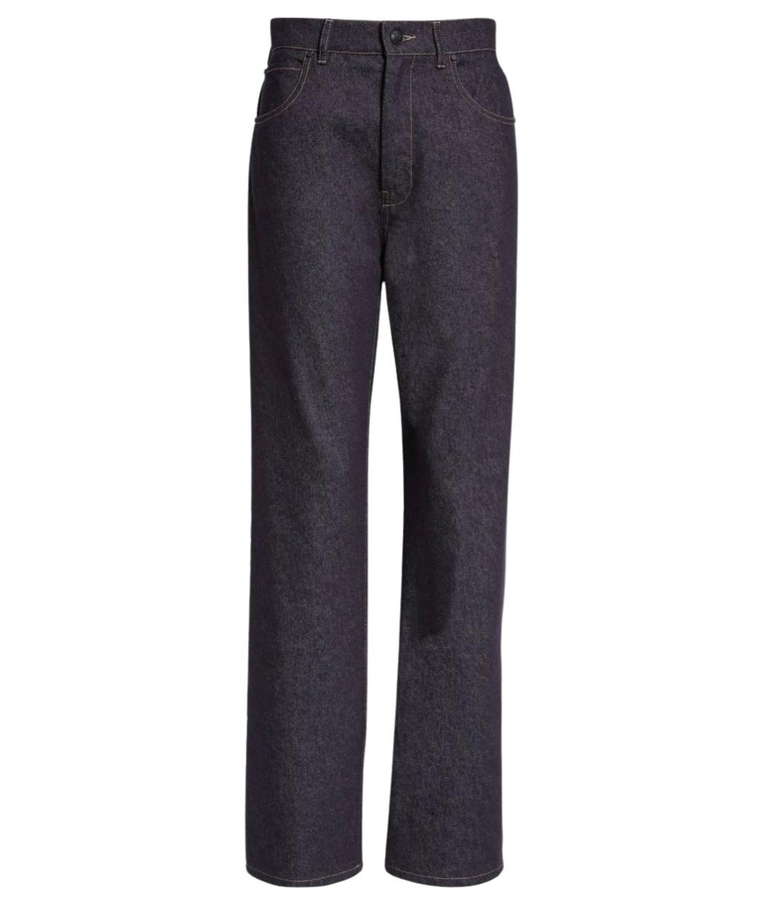 MAX MARA Темно-синие хлопковые прямые джинсы, фото 1