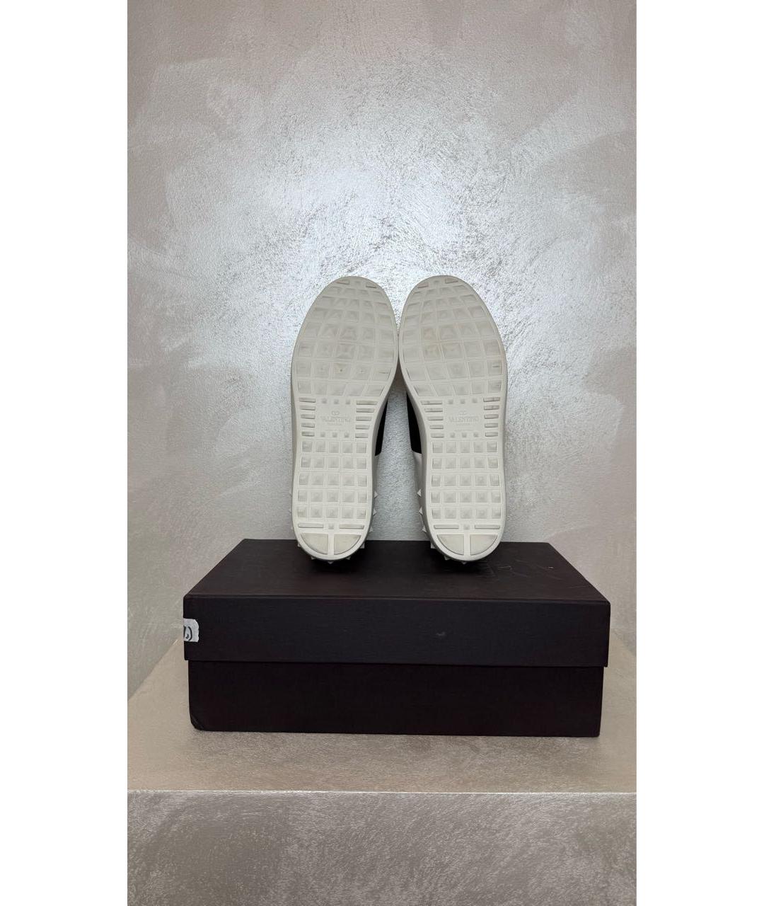 VALENTINO Белые кожаные низкие кроссовки / кеды, фото 2
