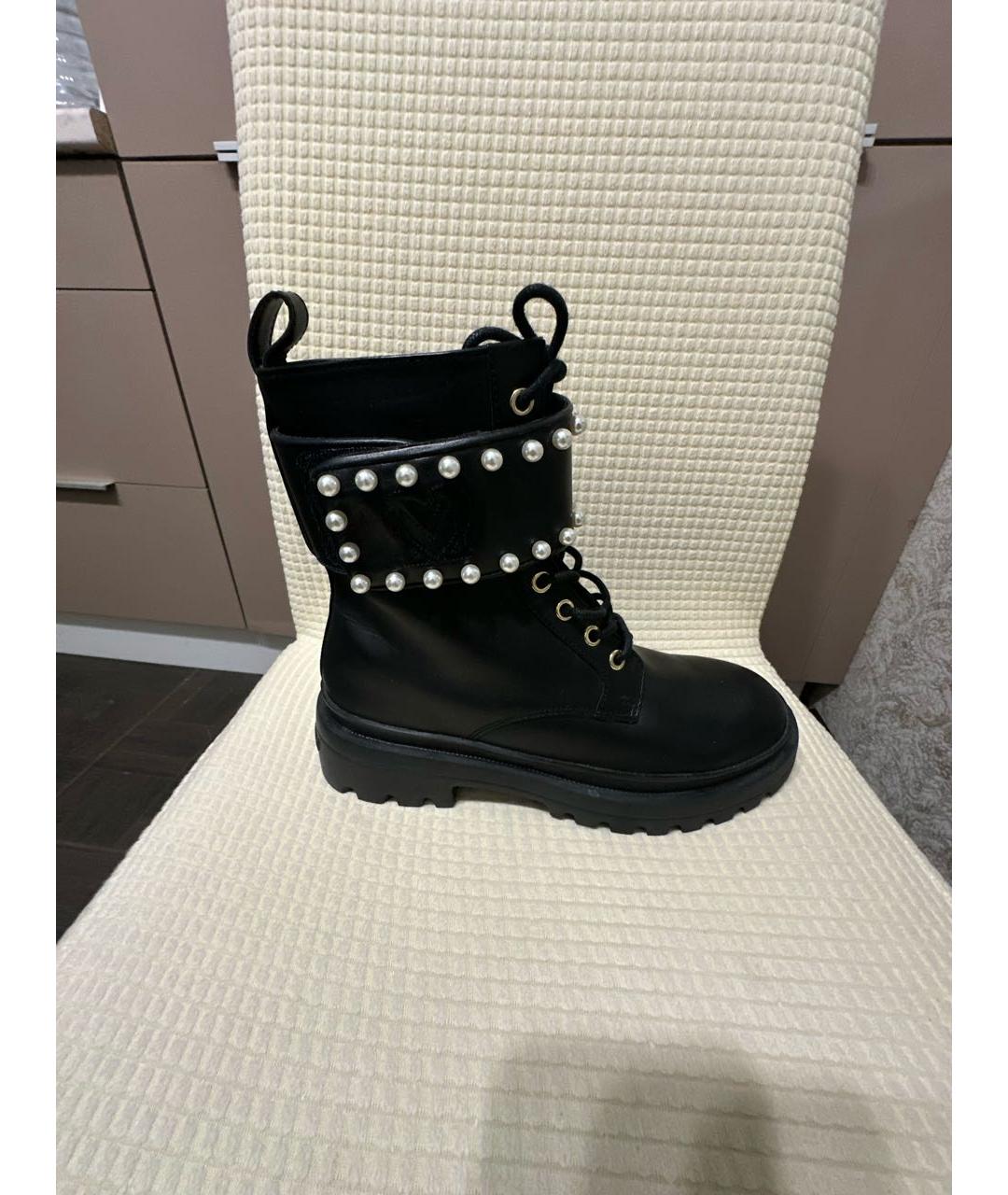 LOVE MOSCHINO Черные кожаные ботинки, фото 6
