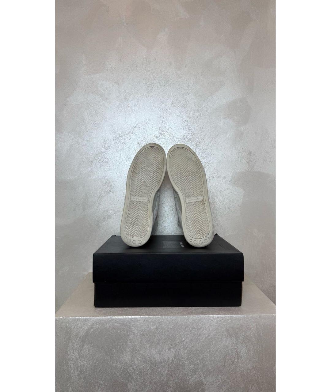 SAINT LAURENT Белые кожаные высокие кроссовки / кеды, фото 3