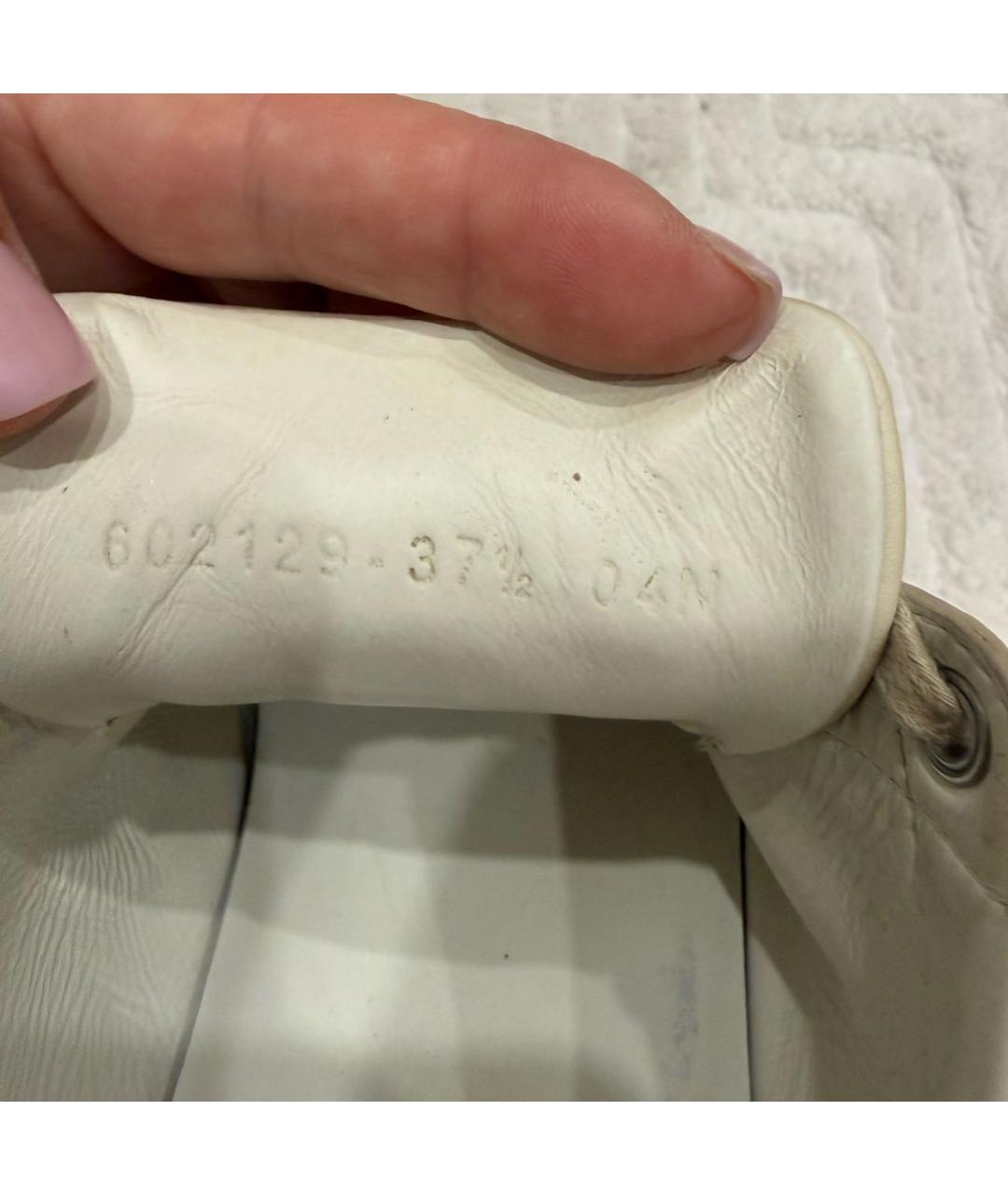 GUCCI Бежевые кожаные кеды, фото 7