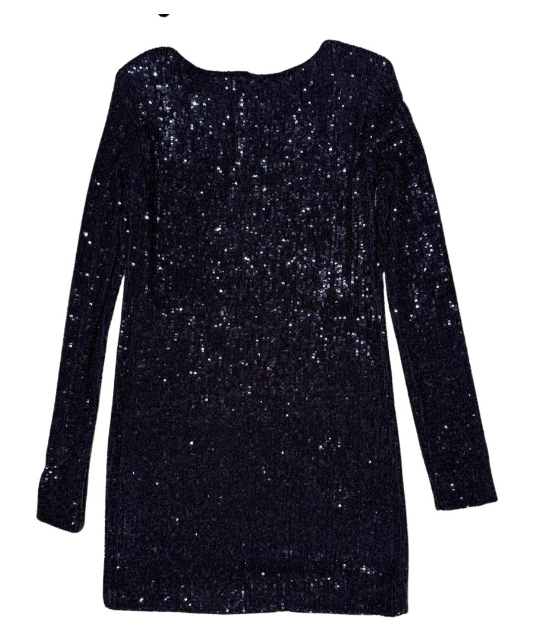 SAINT LAURENT Темно-синее полиамидовое коктейльное платье, фото 1