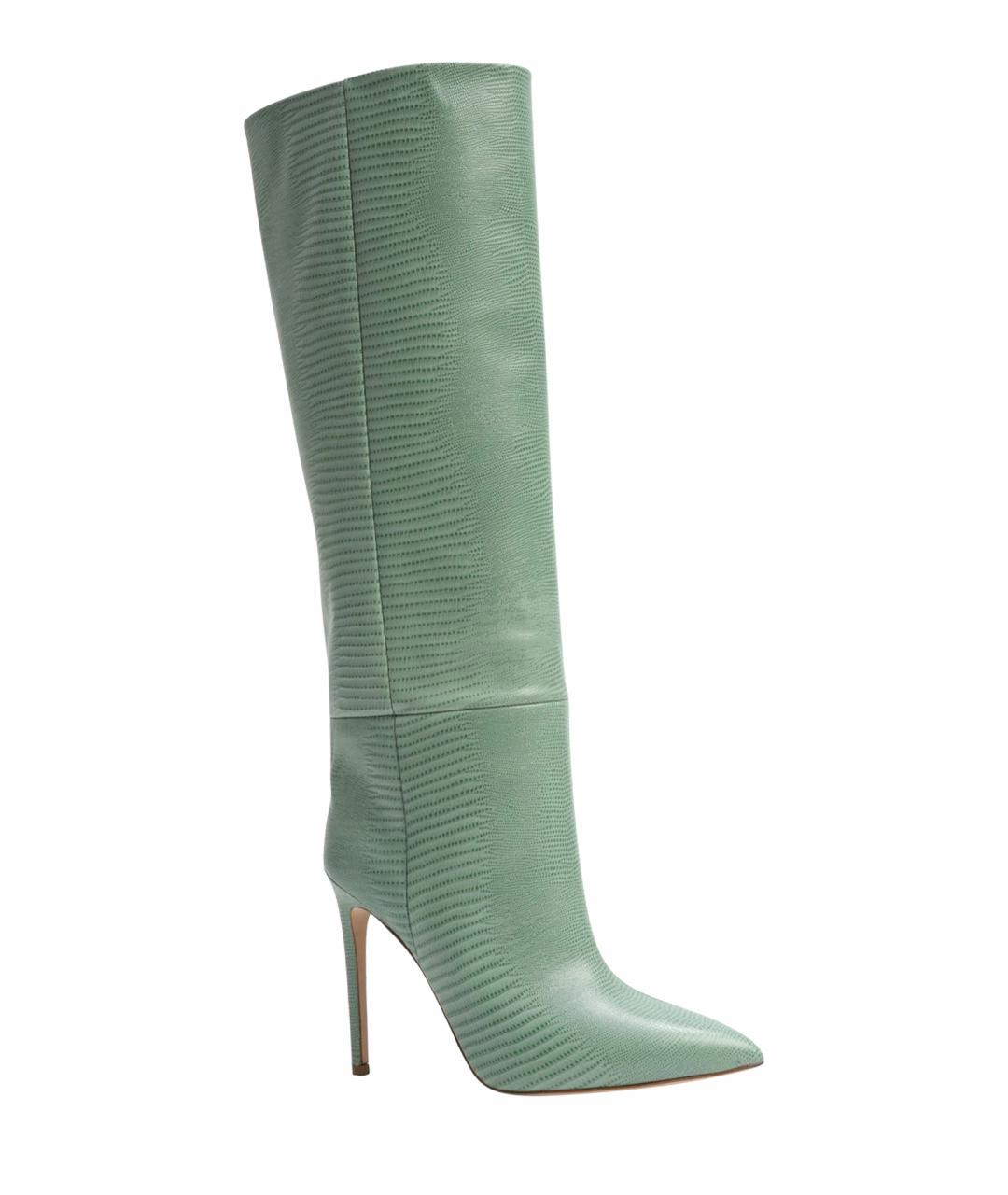 PARIS TEXAS Бирюзовые кожаные сапоги, фото 1