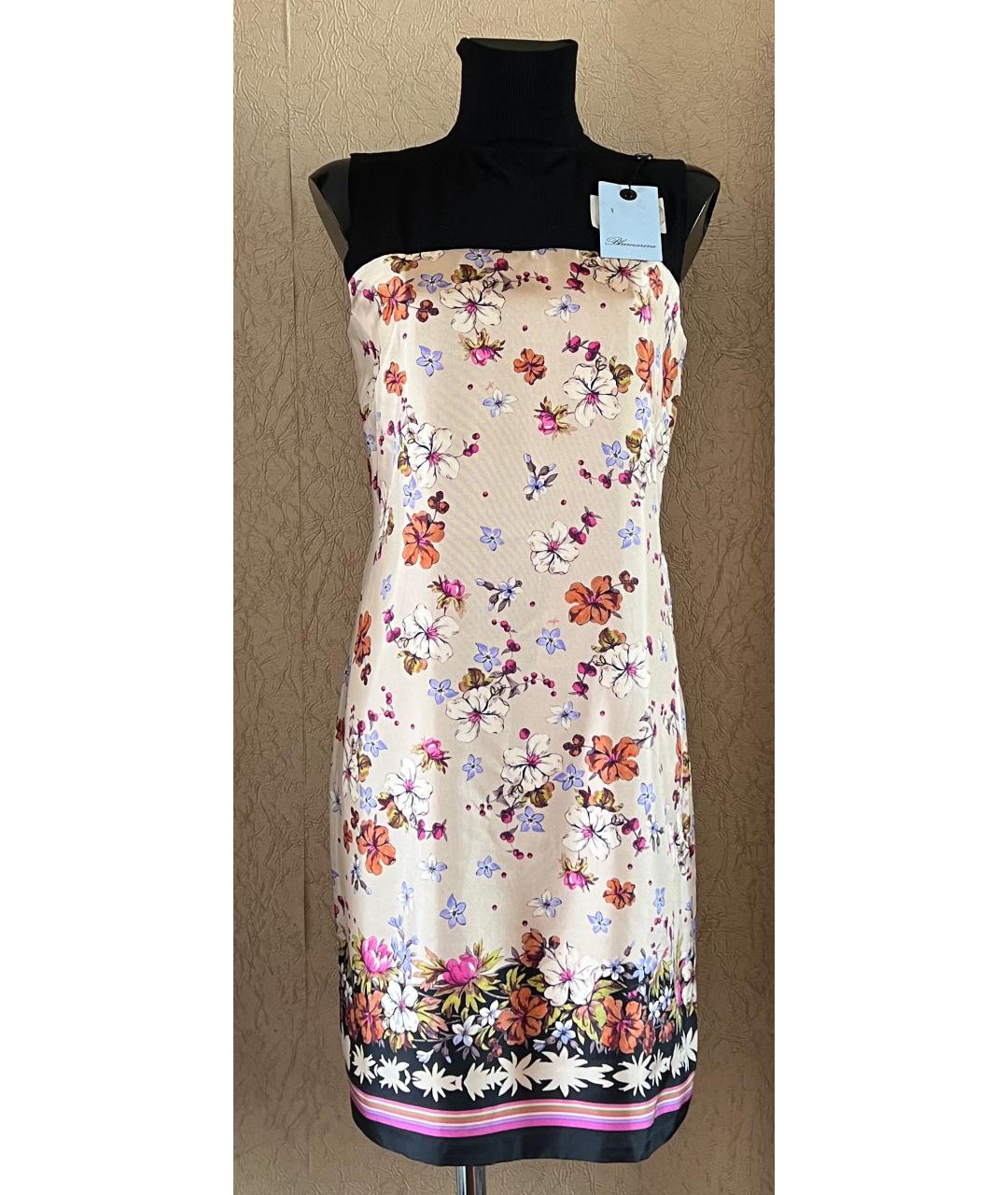 BLUMARINE Мульти шелковое повседневное платье, фото 2
