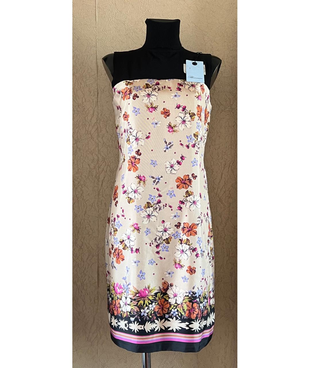 BLUMARINE Мульти шелковое повседневное платье, фото 7