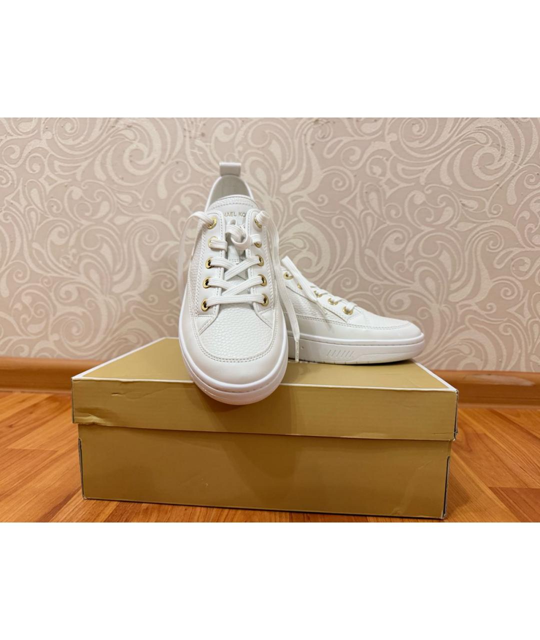 MICHAEL KORS Белые кеды из искусственной кожи, фото 5