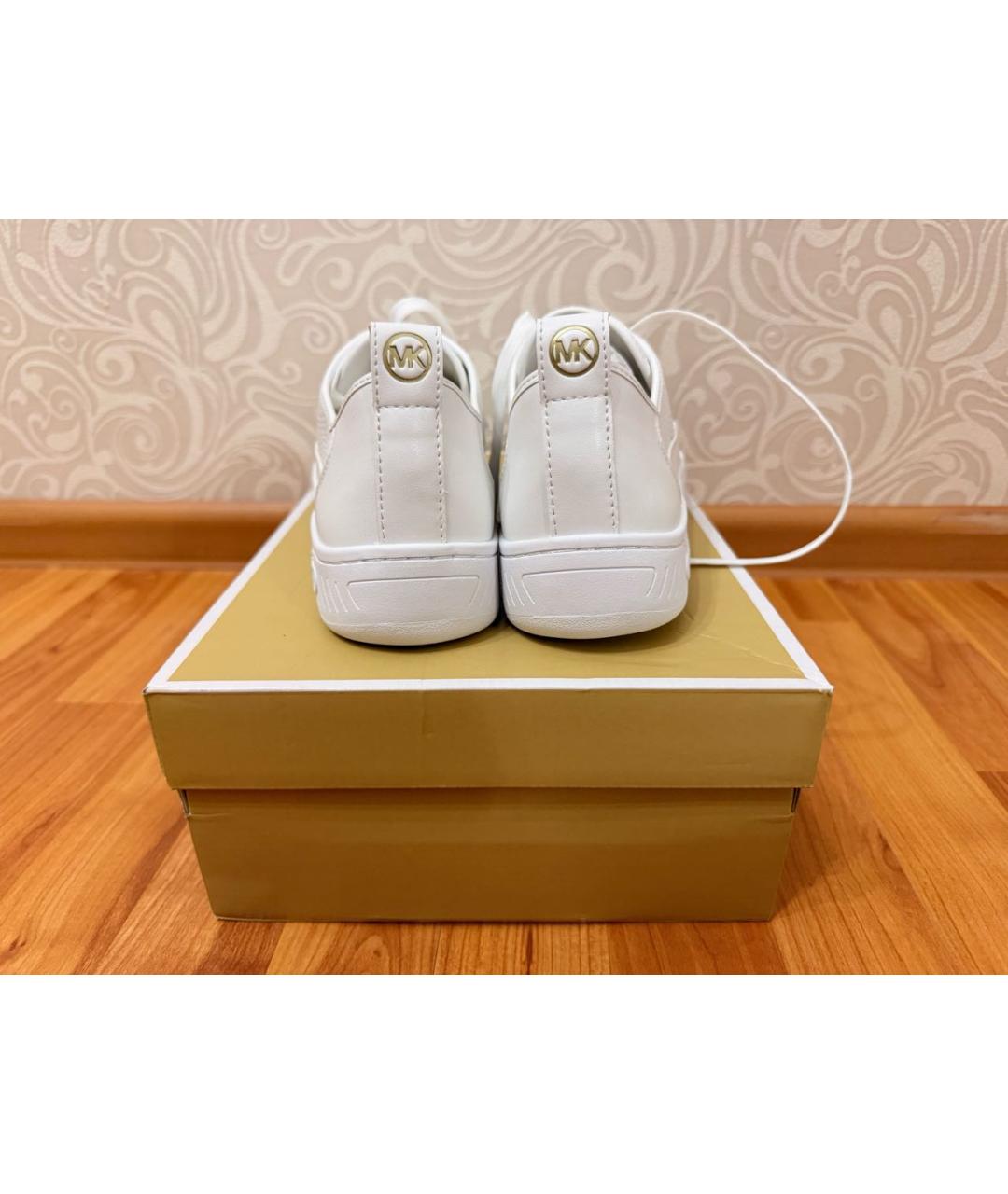 MICHAEL KORS Белые кеды из искусственной кожи, фото 3