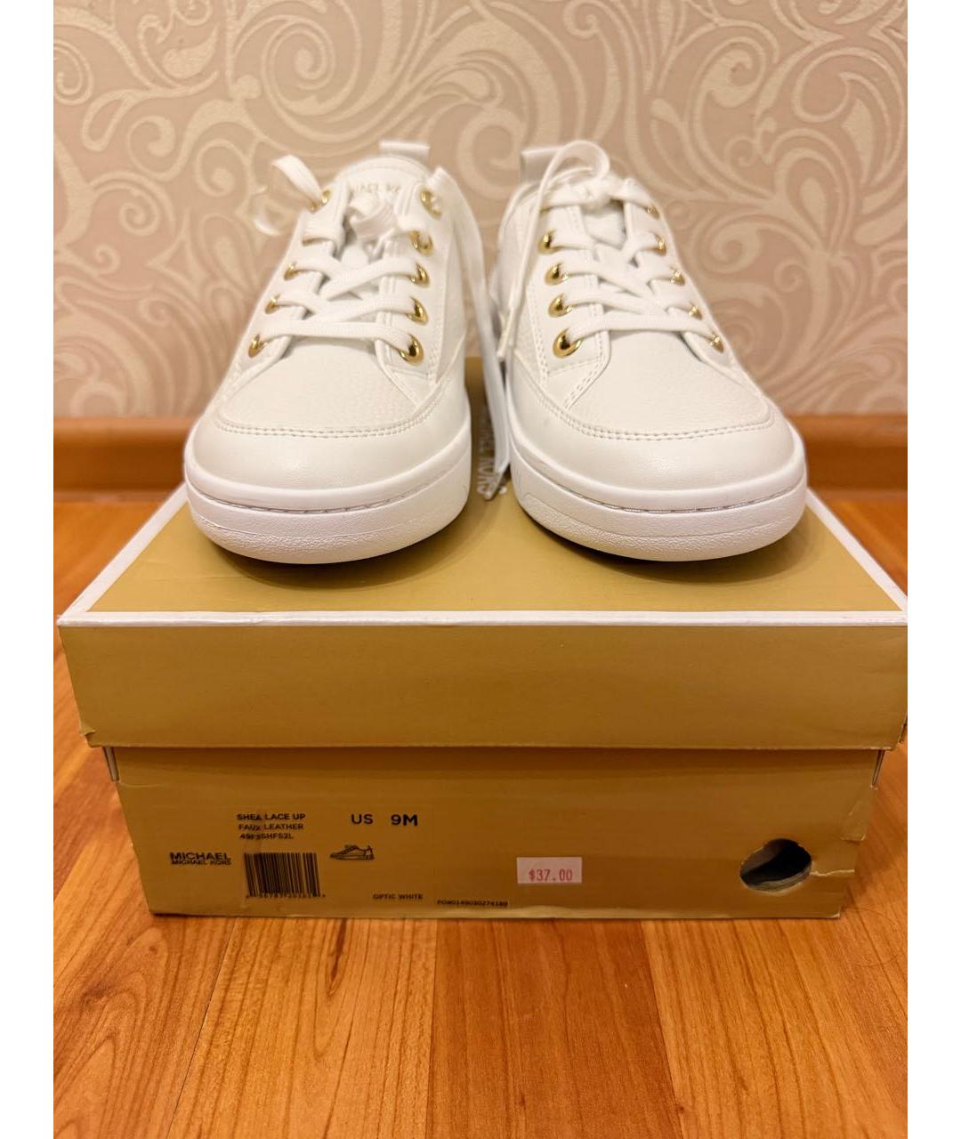 MICHAEL KORS Белые кеды из искусственной кожи, фото 2