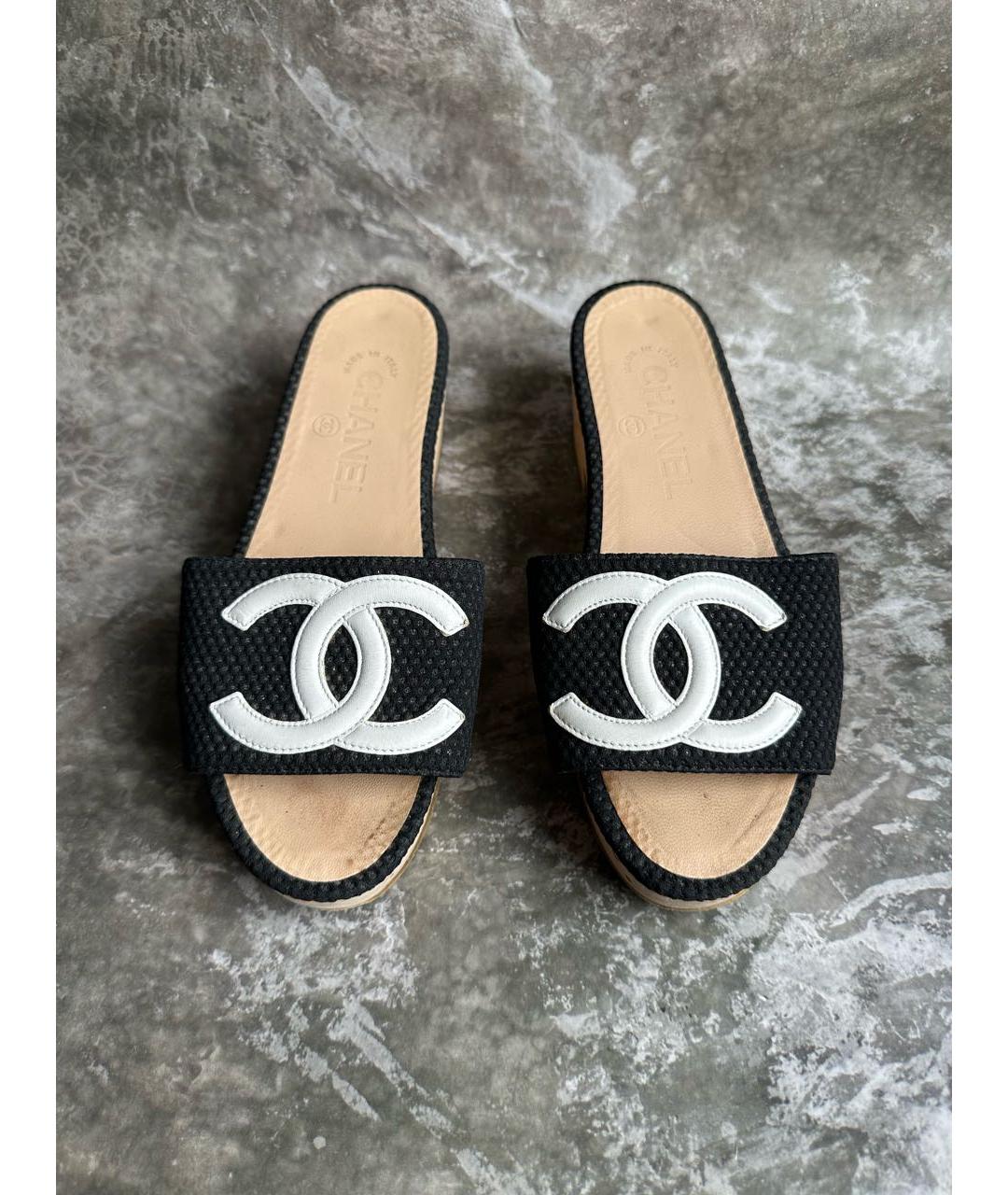 CHANEL Черные сабо, фото 2