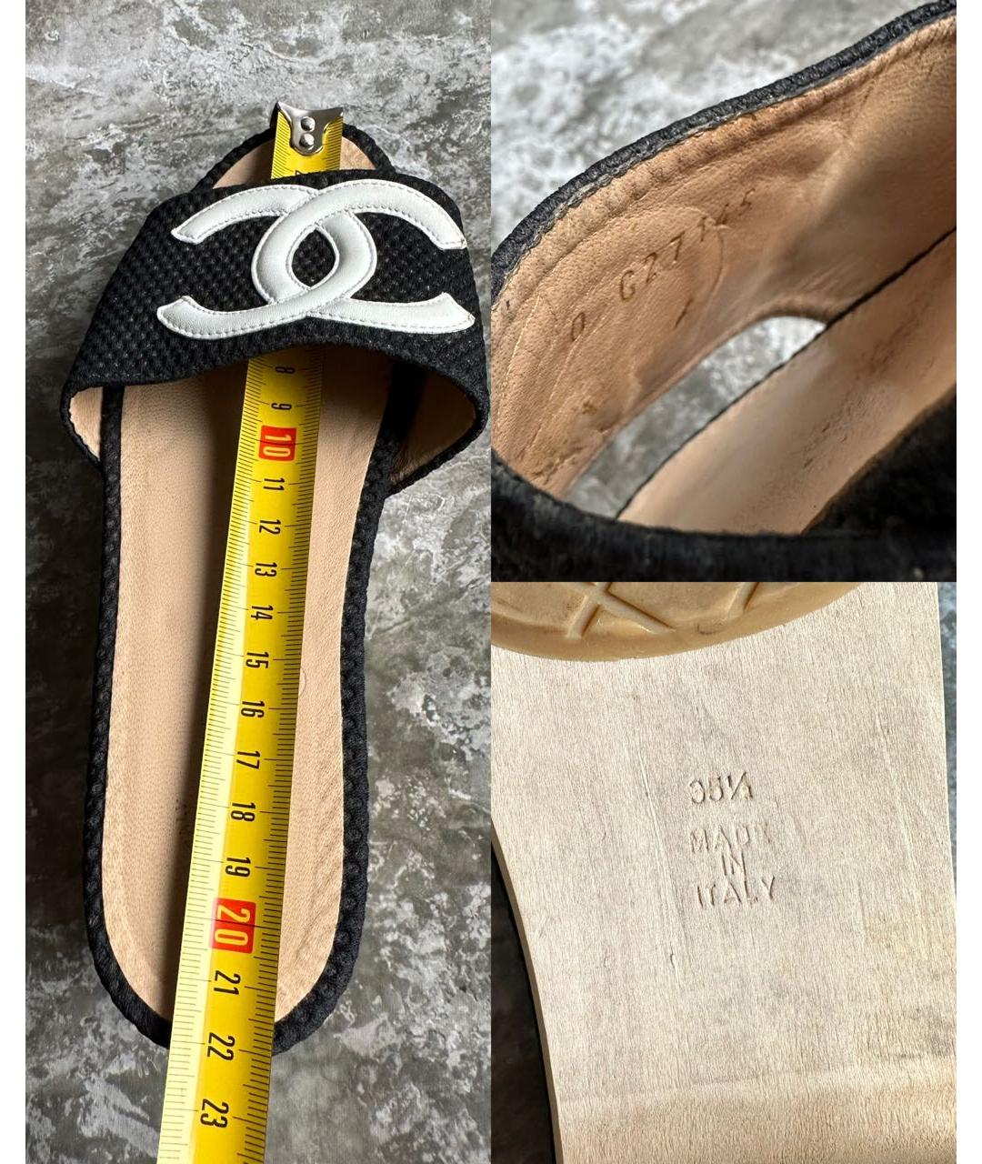 CHANEL Черные сабо, фото 8