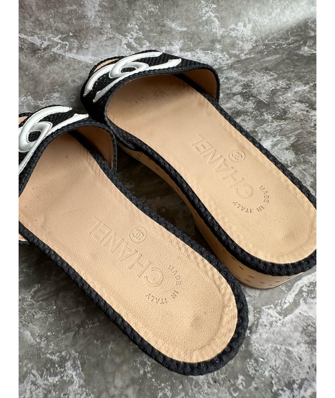 CHANEL Черные сабо, фото 6