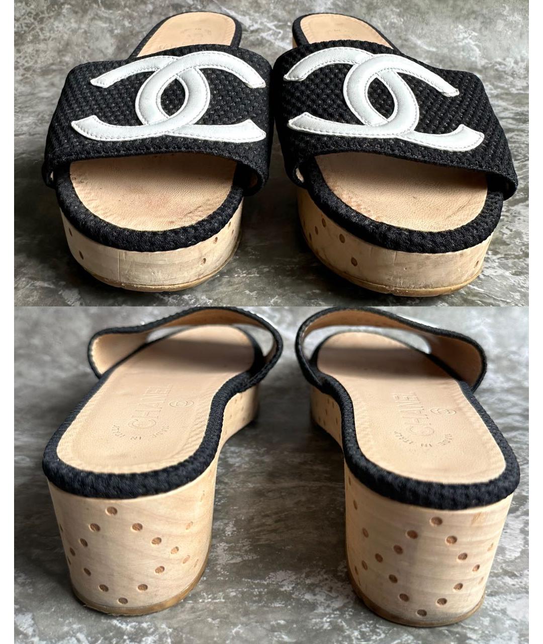 CHANEL Черные сабо, фото 7