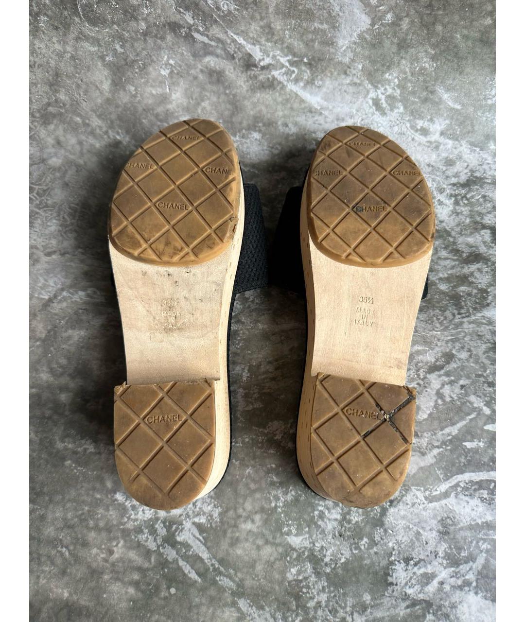 CHANEL Черные сабо, фото 4