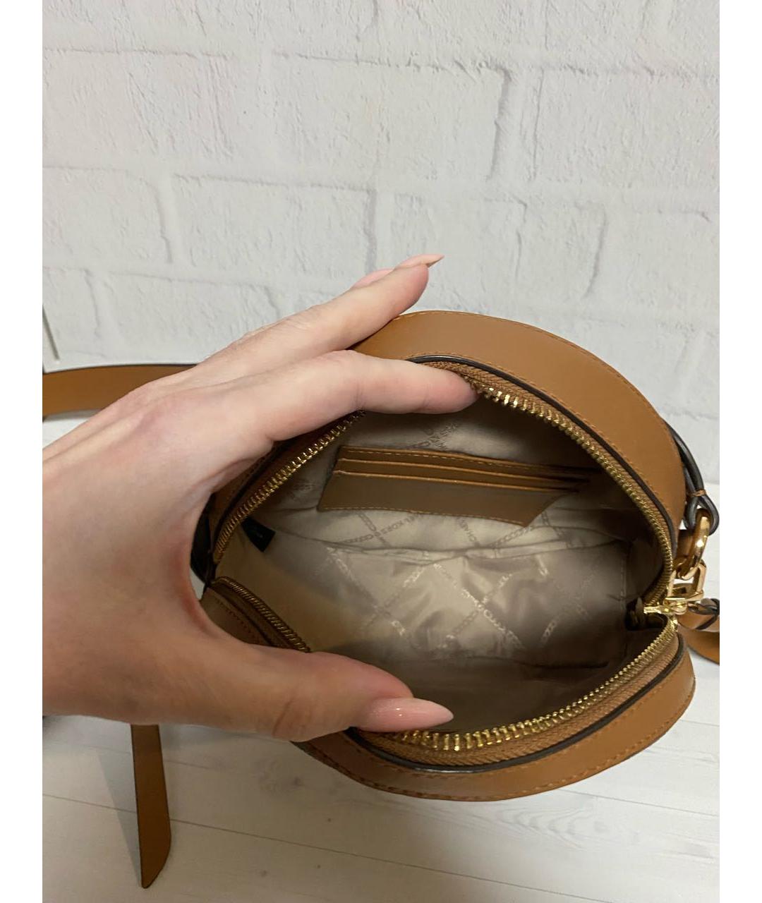 MICHAEL KORS Коричневая сумка через плечо из искусственной кожи, фото 4