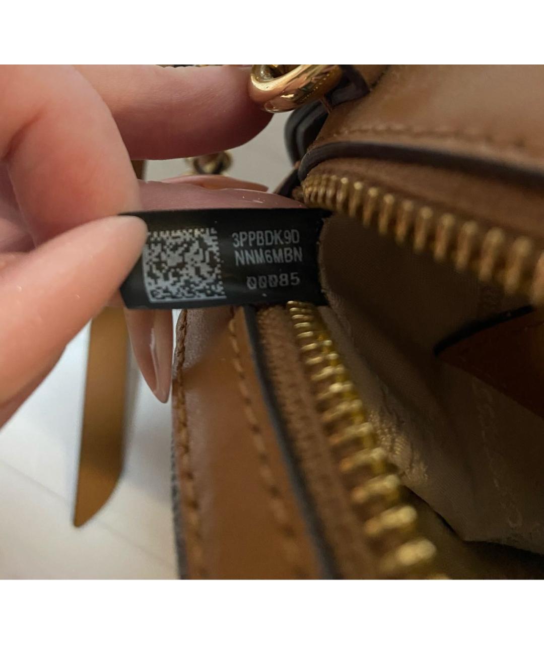 MICHAEL KORS Коричневая сумка через плечо из искусственной кожи, фото 7