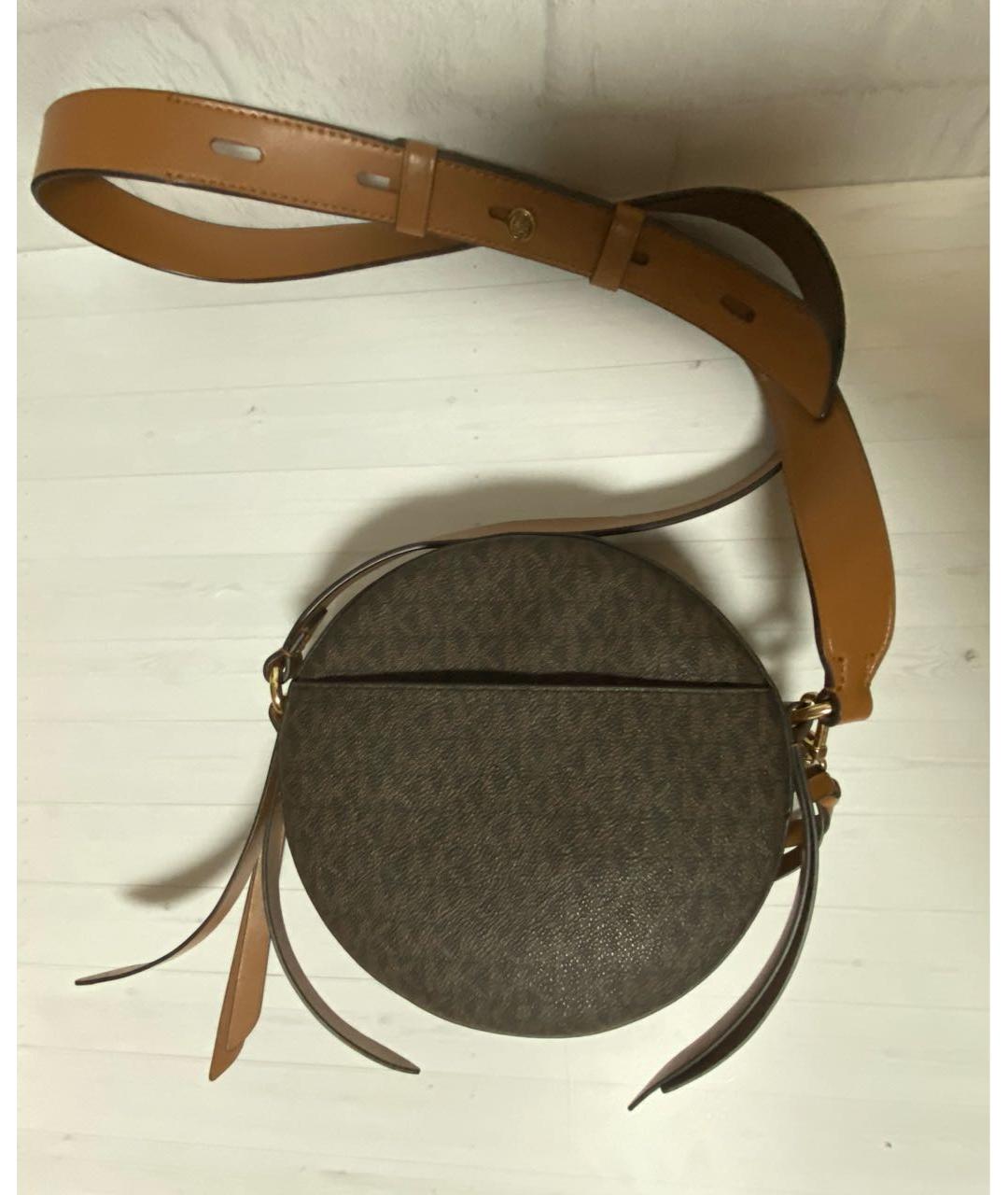 MICHAEL KORS Коричневая сумка через плечо из искусственной кожи, фото 3