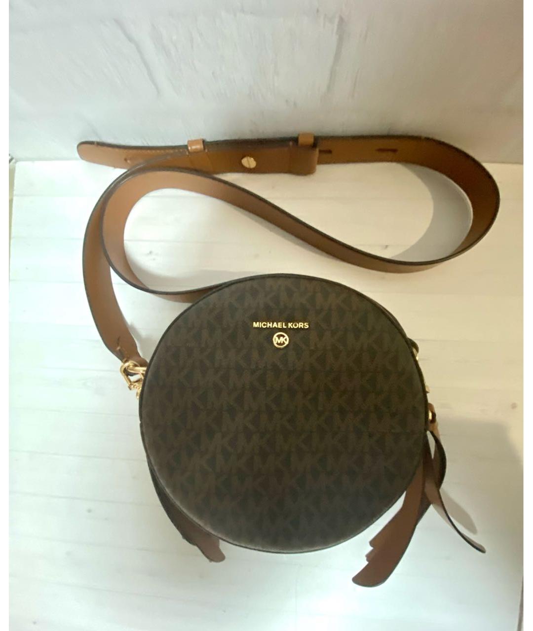 MICHAEL KORS Коричневая сумка через плечо из искусственной кожи, фото 9