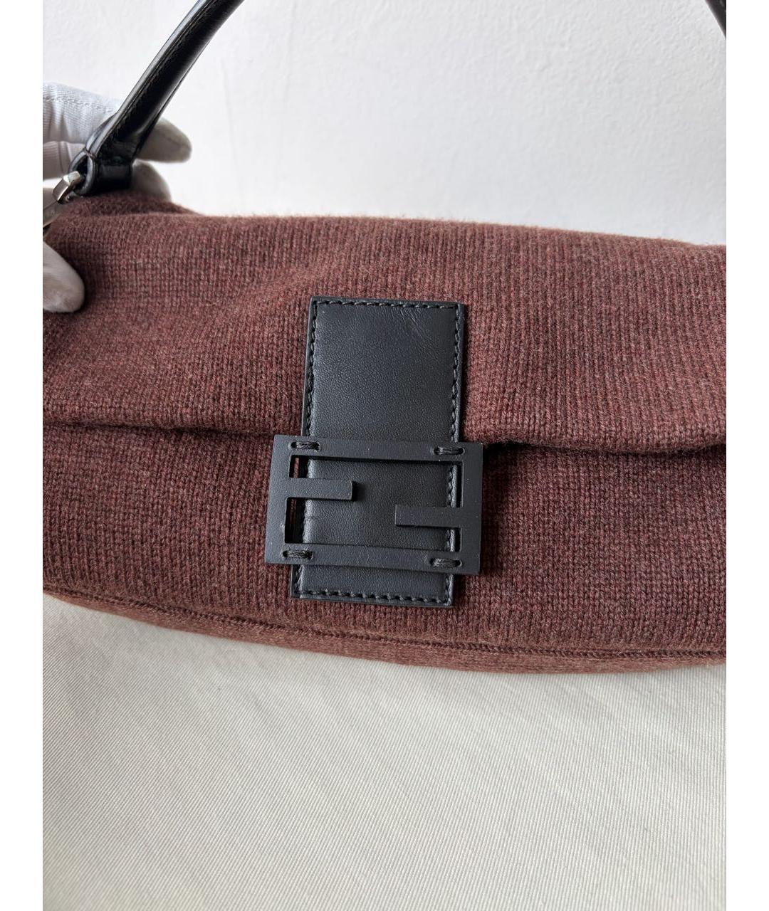 FENDI Коричневая тканевая сумка через плечо, фото 8