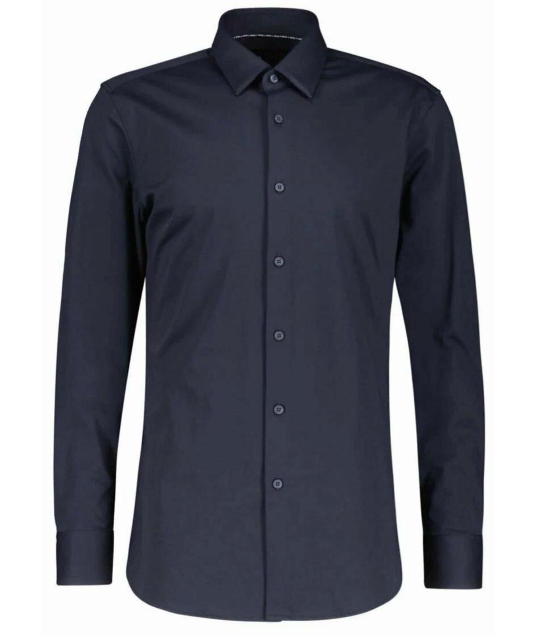 HUGO BOSS Темно-синяя хлопковая кэжуал рубашка, фото 1